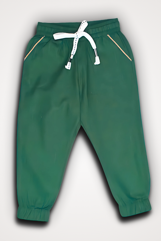 Moss Green Drawstring Joggers - Image 3