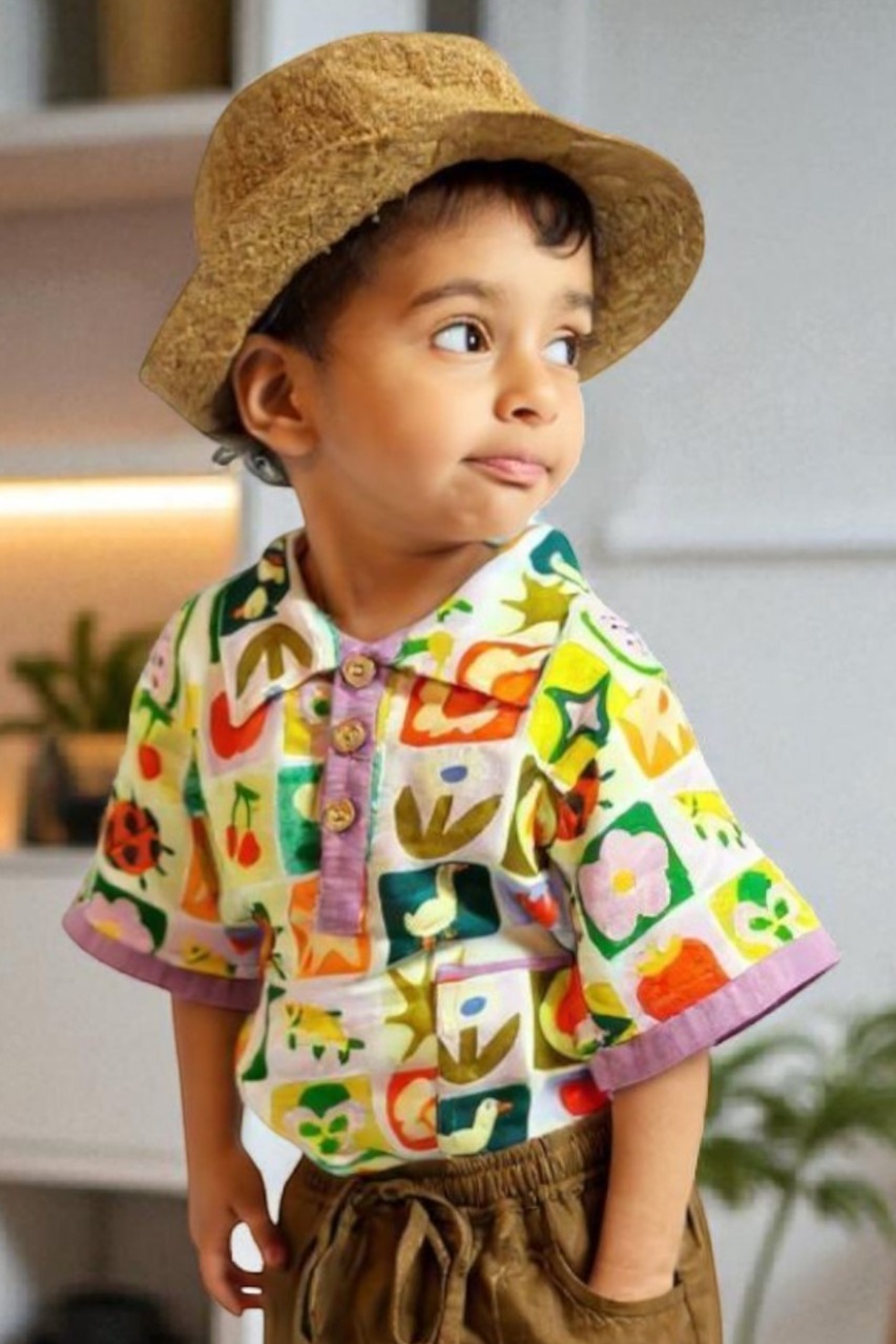 Critter Patch Demi Collar Shirt - Image 1