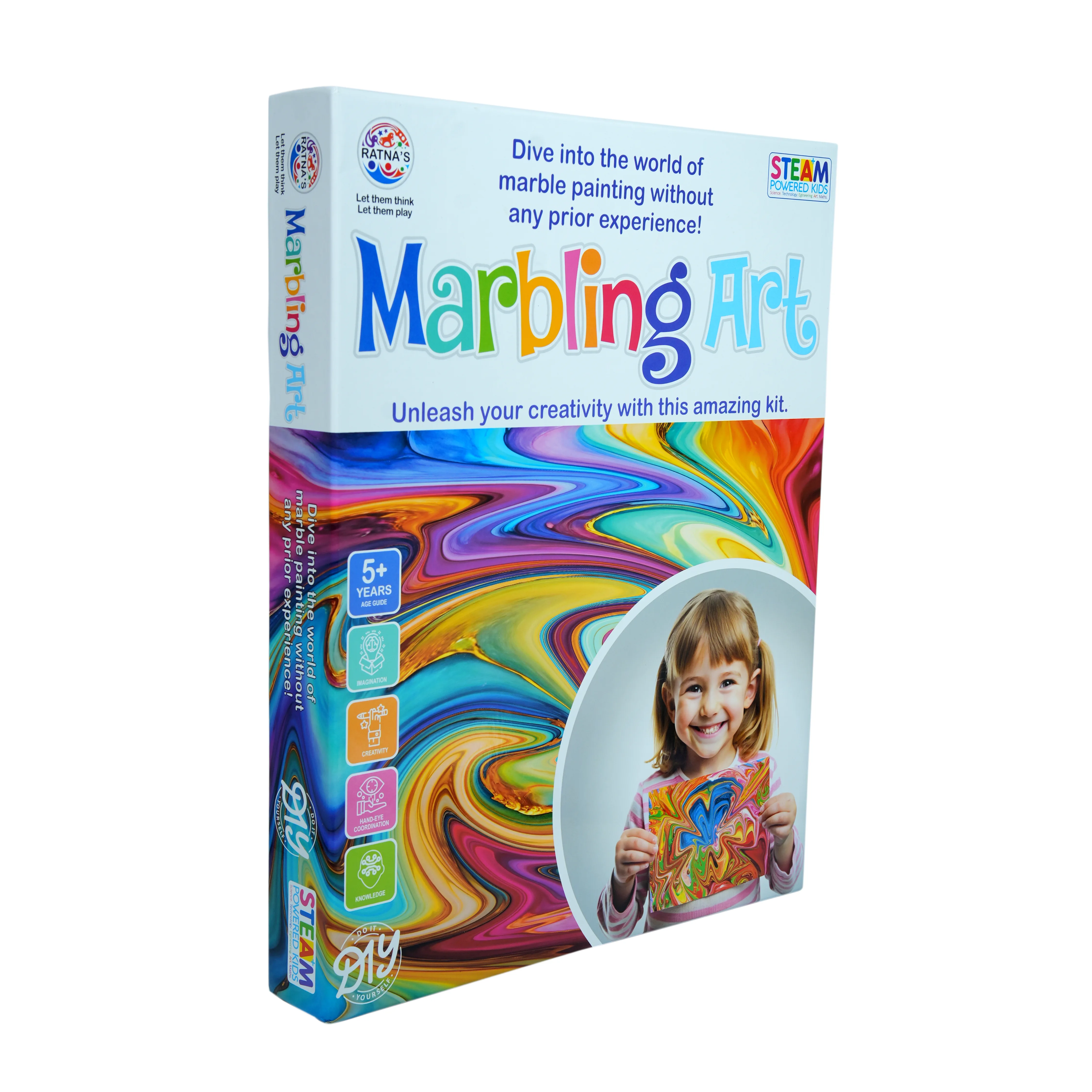 Marbling Art Kit for Kids (5+ Years) � DIY Marble Painting | STEAM Creative Toy - Image 2