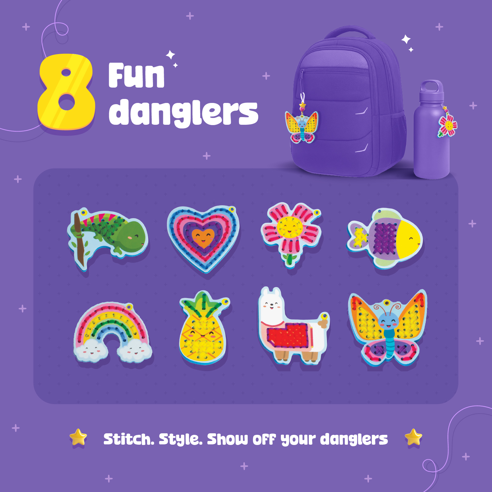 Funskool Handycrafts � DIY Cross Stitch Kit (Stitch, String & Hang) - Image 3