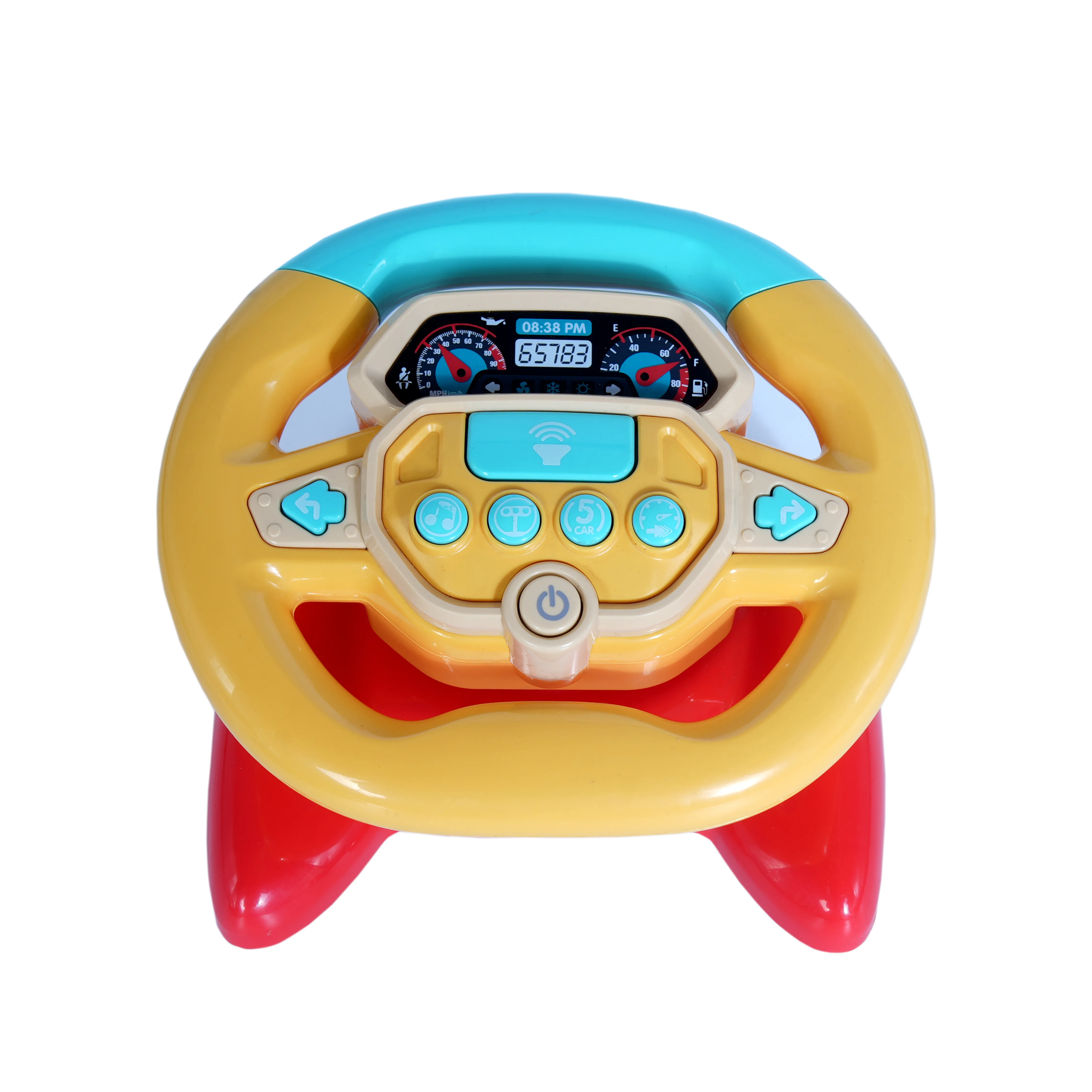 Kids Musical Steering Wheel Toy with Lights & Sound � Pretend Driving Toy - Image 1