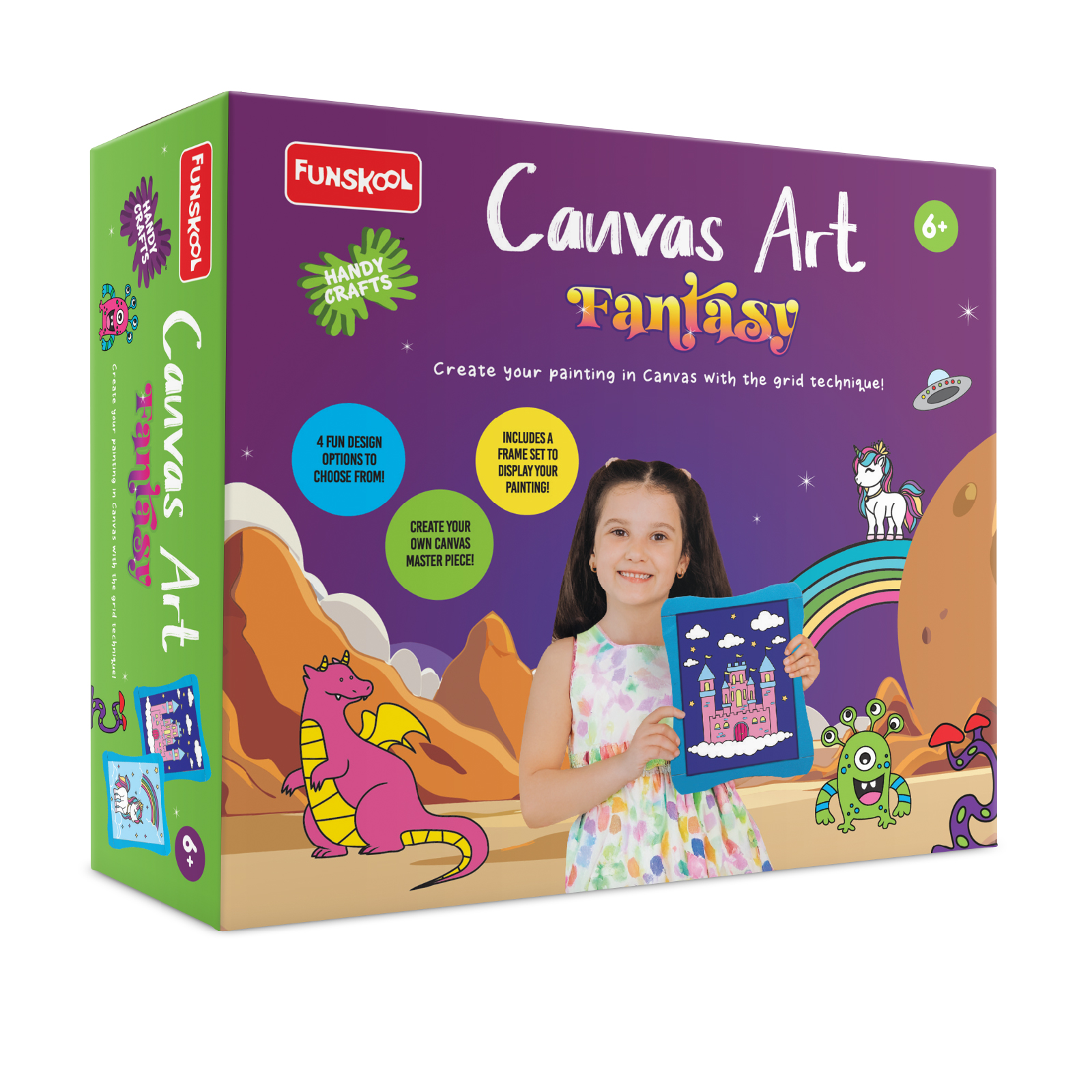 Funskool Handycrafts � Canvas Art Fantasy (Create Your Painting with the Grid Technique) - Image 1