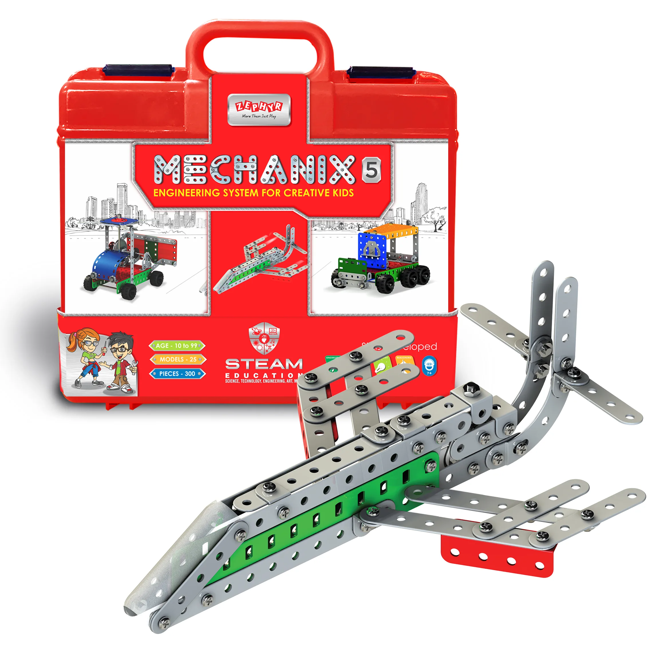 MECHANIX - 5 (Smart Bag) | 10+ Years | STEM DIY Building Kit | 300 Pieces | Build 25 Models - Image 4