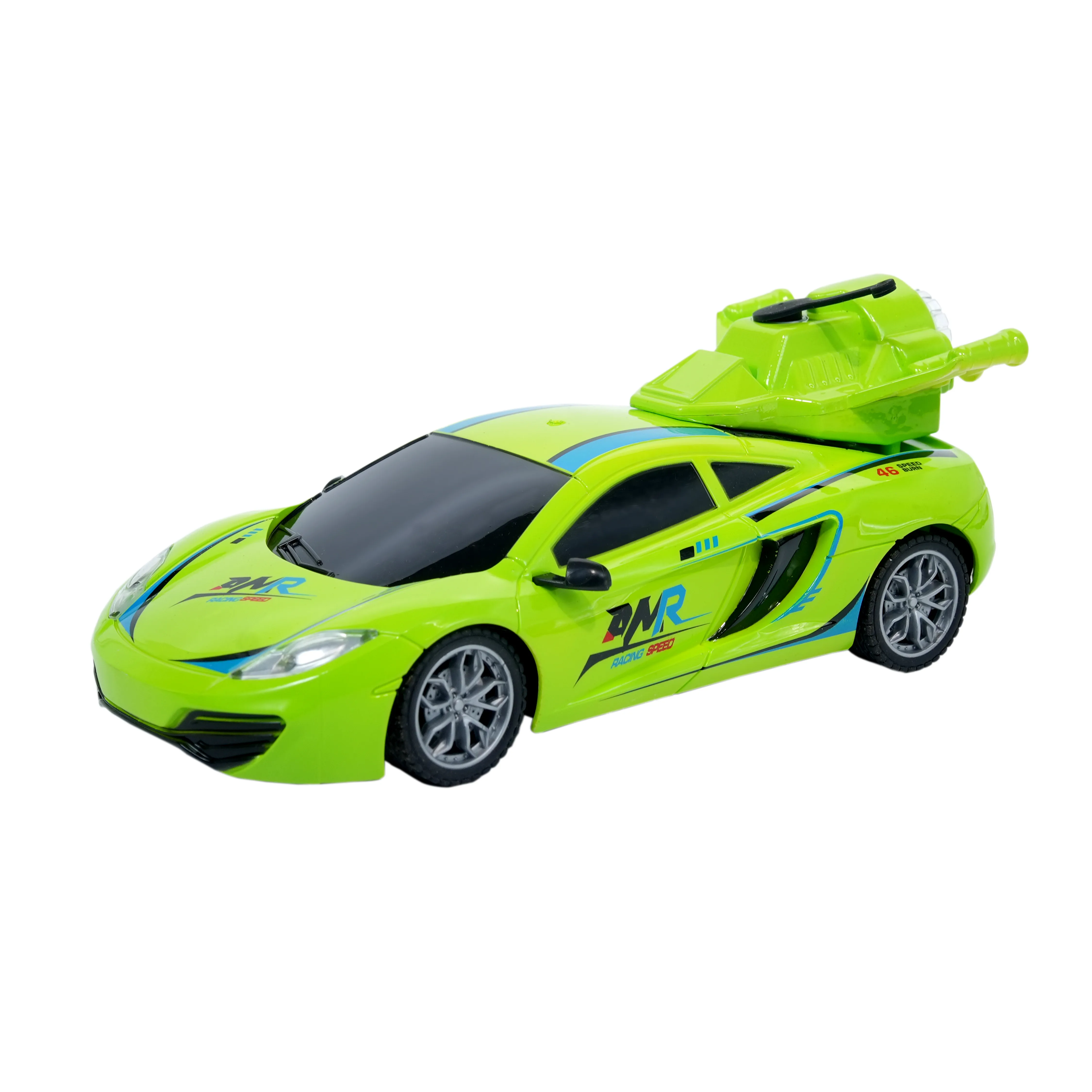 Battle Racing Car Toy with Rotating Cannon � Green Military Style Toy Car - Image 2