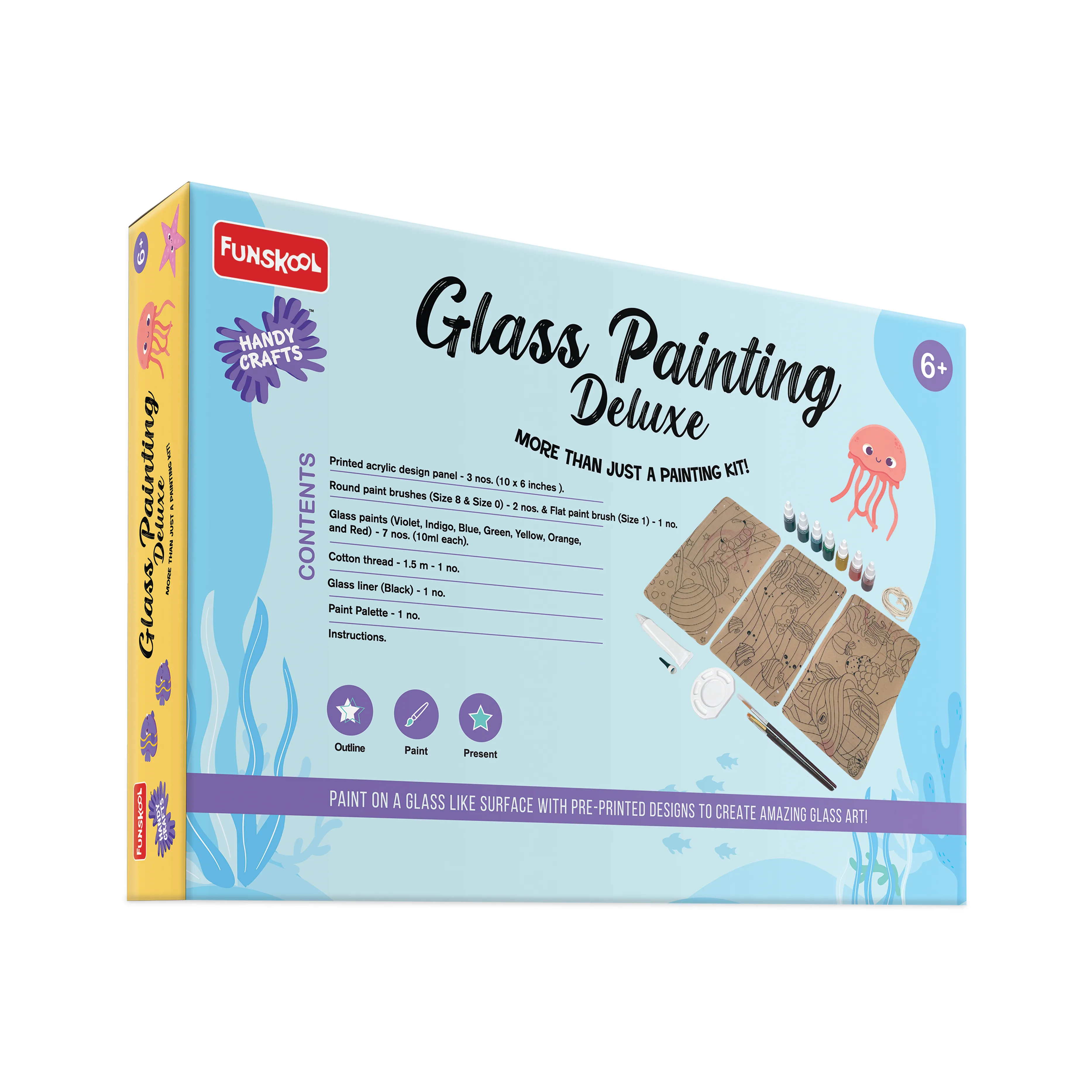 Funskool Handycrafts � Glass Painting Deluxe (More Than Just a Painting Kit!) - Image 3