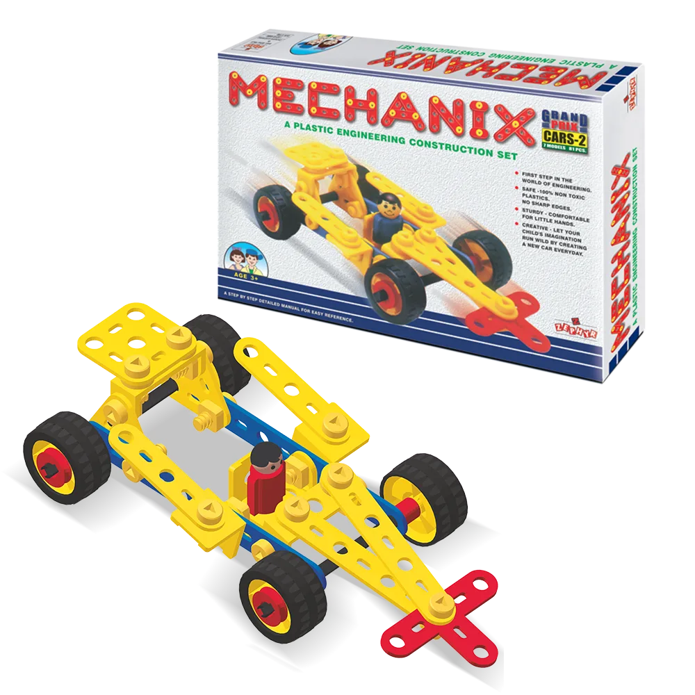 MECHANIX - PLASTIC - CARS - 2 | 3+ Years | STEM DIY Building Kit | 81 Pieces | Build 7 Models - Image 2