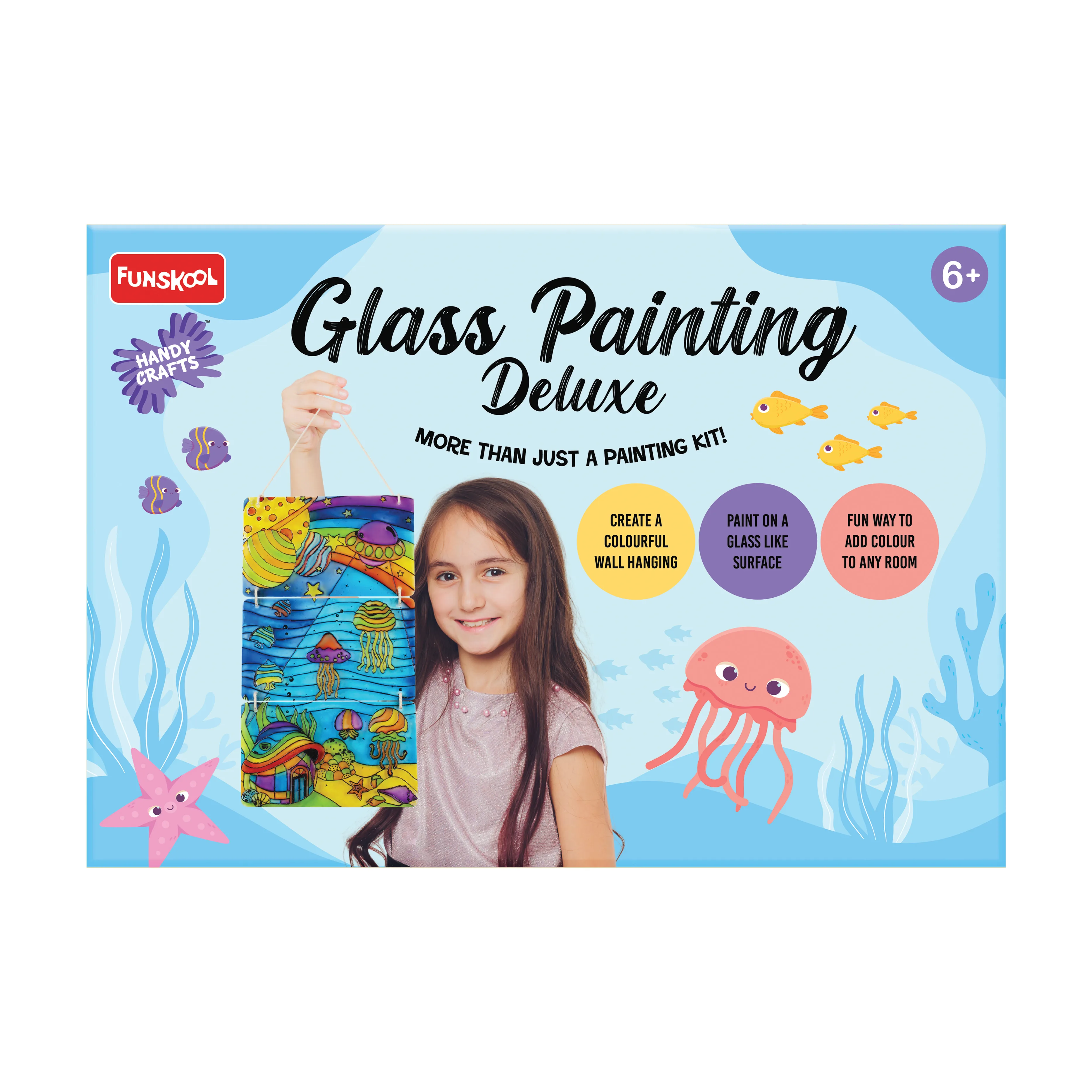 Funskool Handycrafts � Glass Painting Deluxe (More Than Just a Painting Kit!) - Image 1