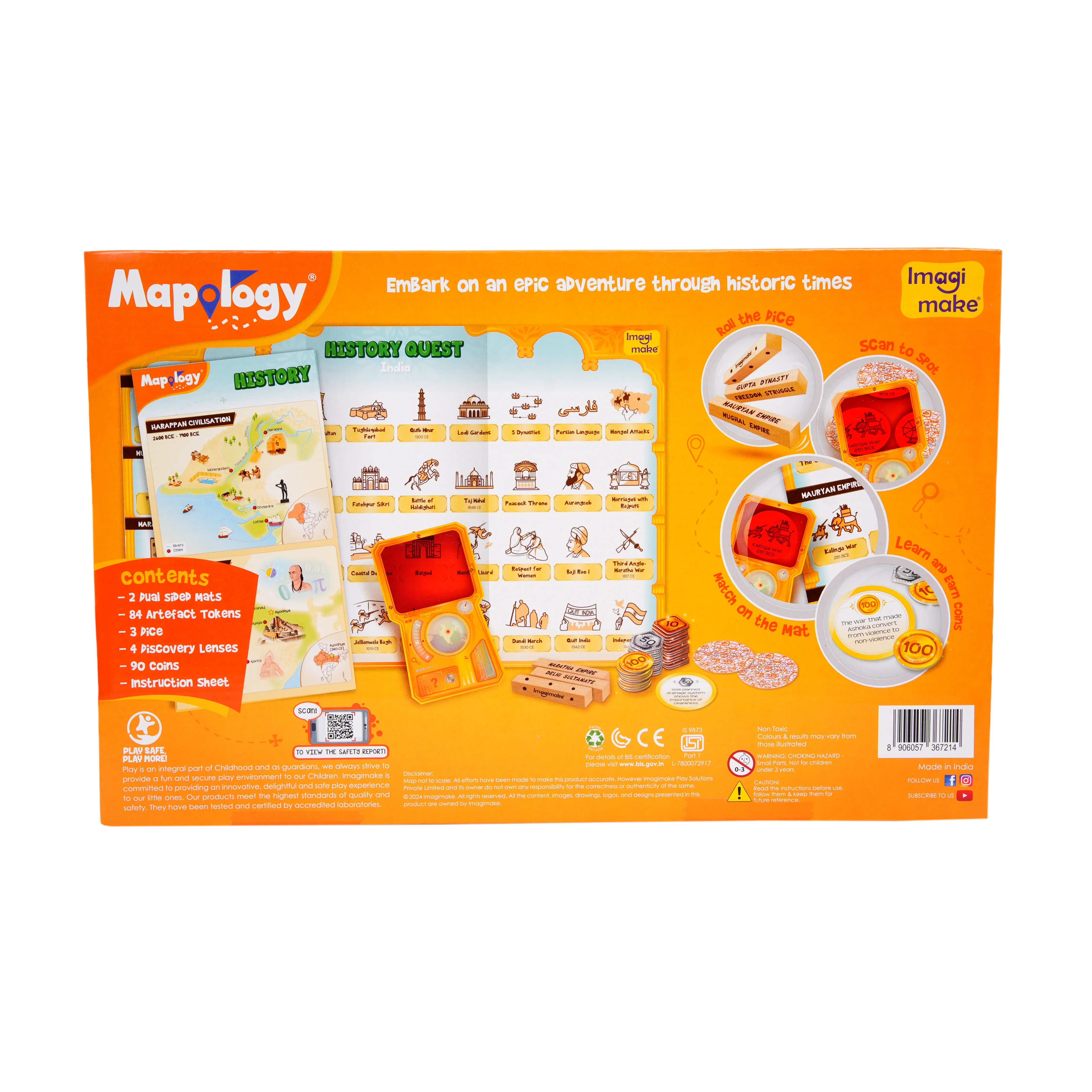 Mapology History Quest India � Educational History Board Game for Kids (8+ Years) - Image 3
