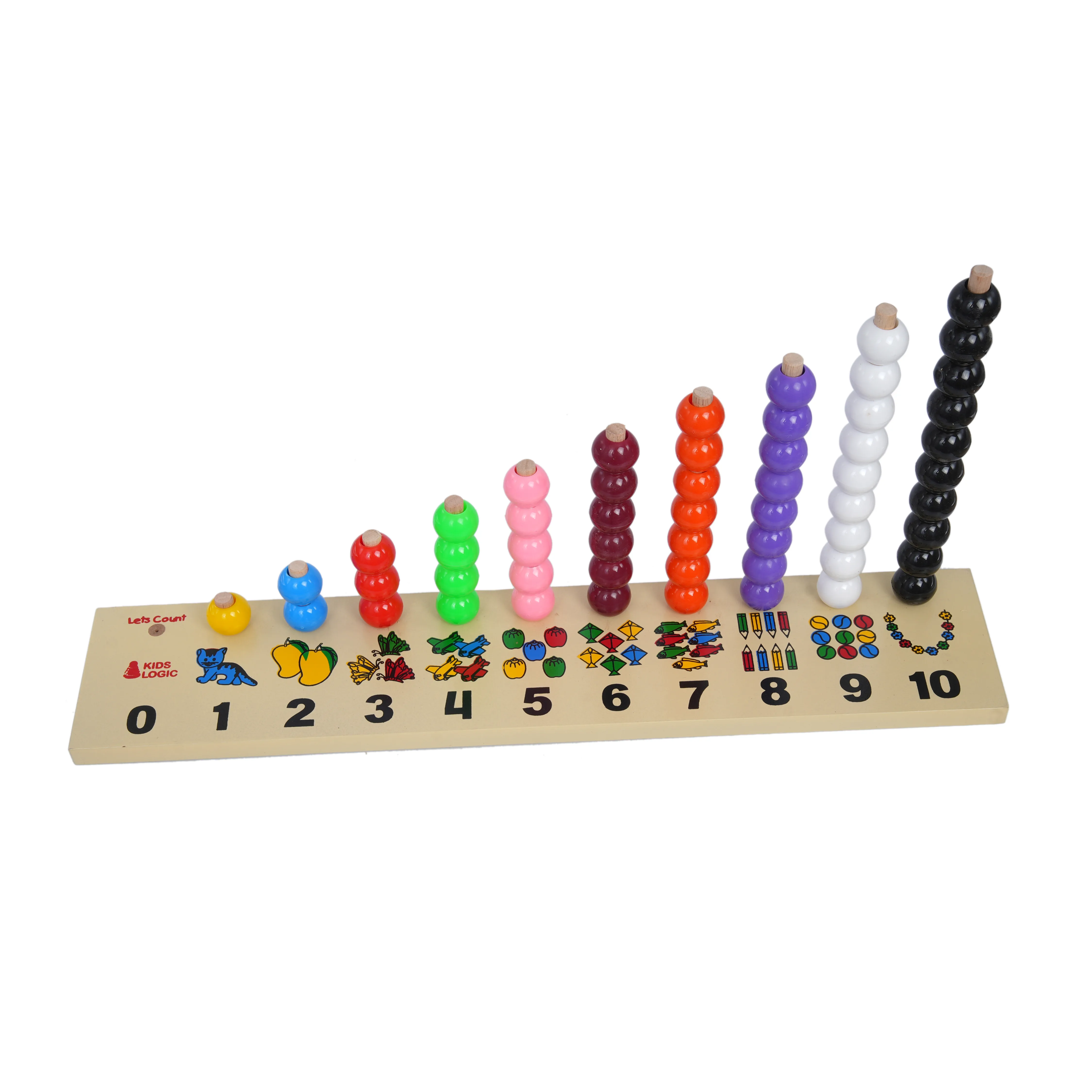 Wooden Counting Beads Math Learning Board for Kids - Image 4