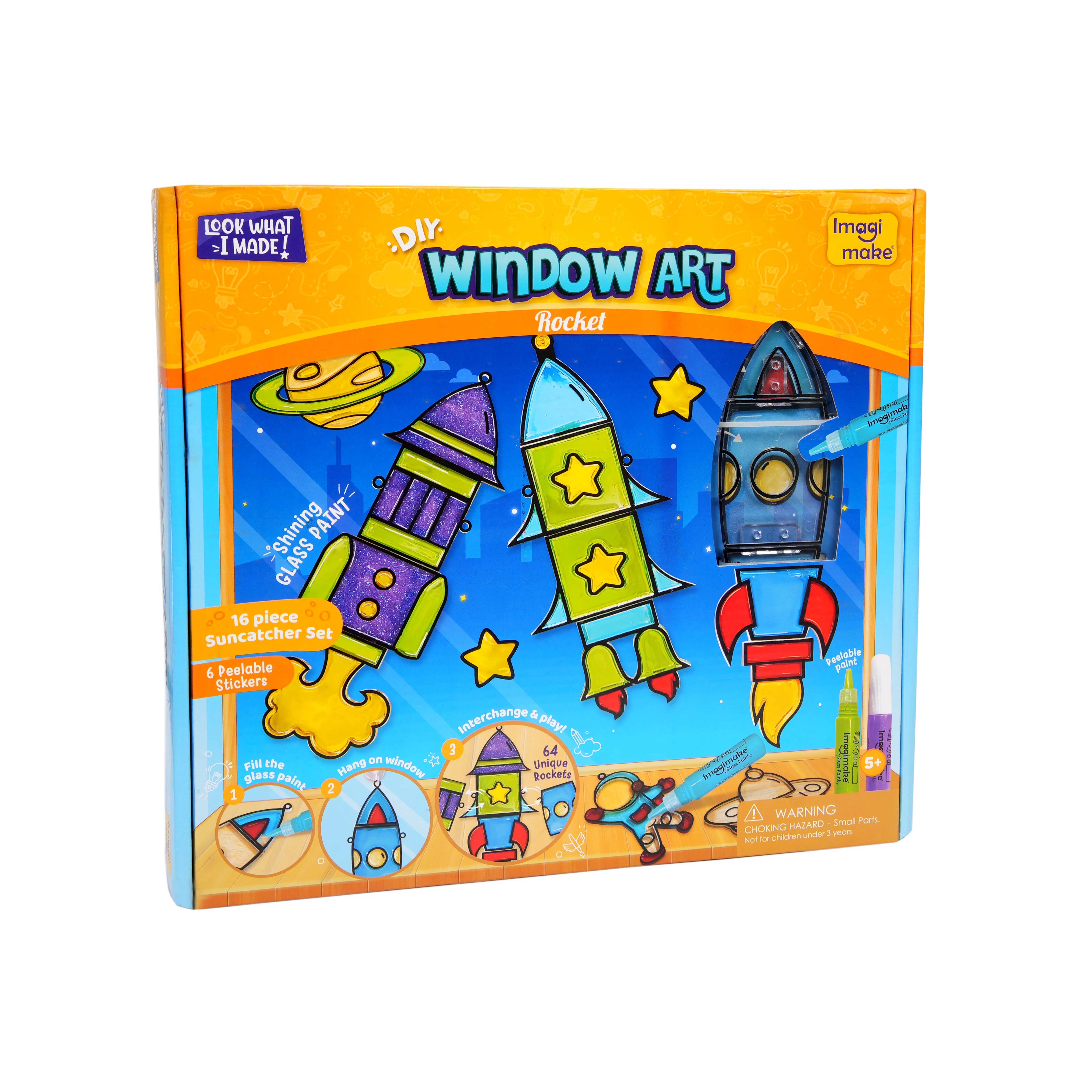 DIY Window Art � Rocket Suncatcher Craft Kit for Kids - Image 1
