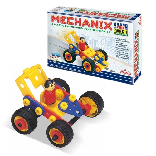 MECHANIX - PLASTIC - CARS - 1 | 3+ Years | STEM DIY Building Kit | 57 Pieces | Build 4 Models - Image 1