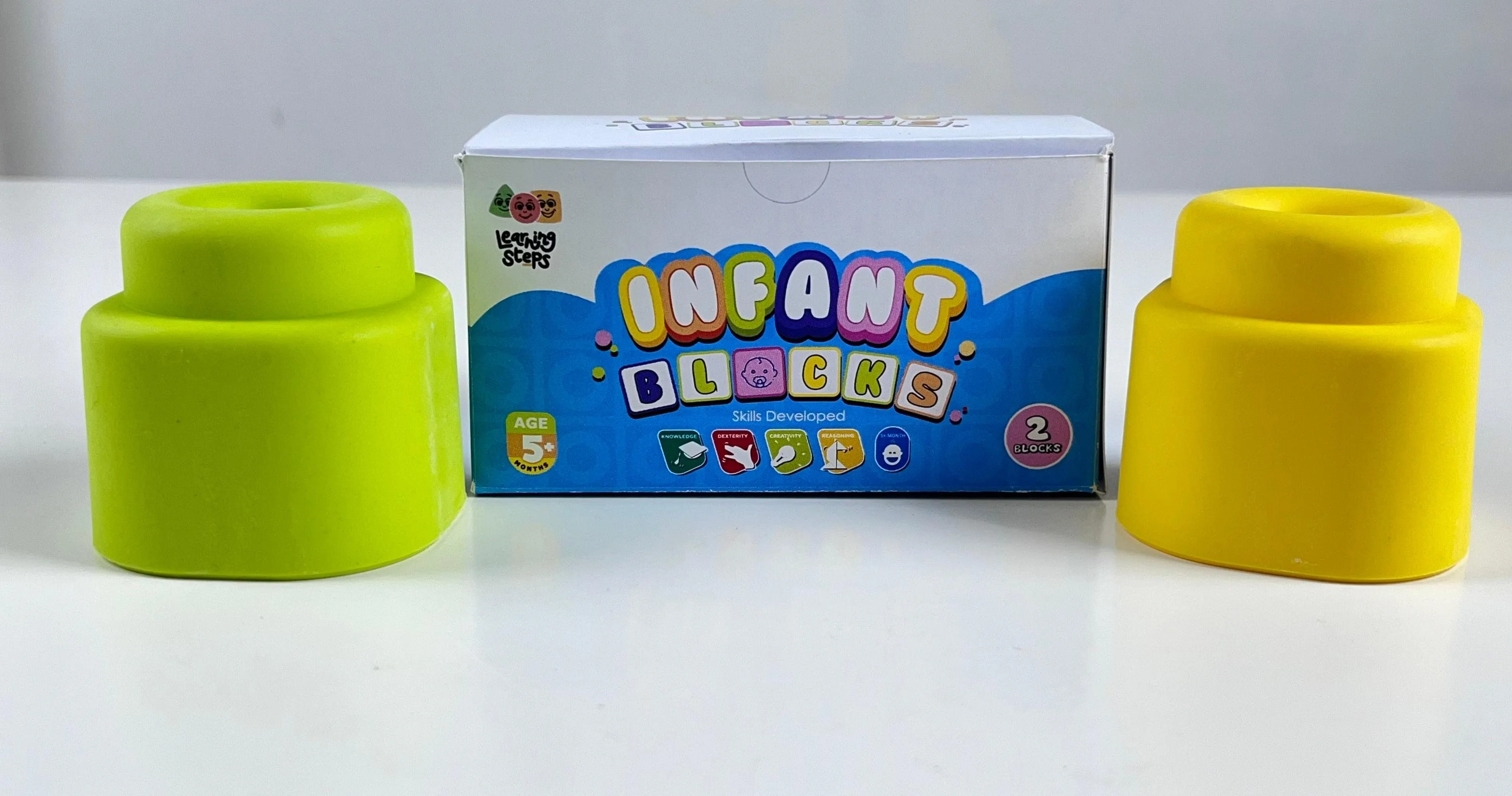 INFANT BLOCKS - SET 2 | 5+ Months | Learning Steps Educational Toy | 18 Pieces - Image 4