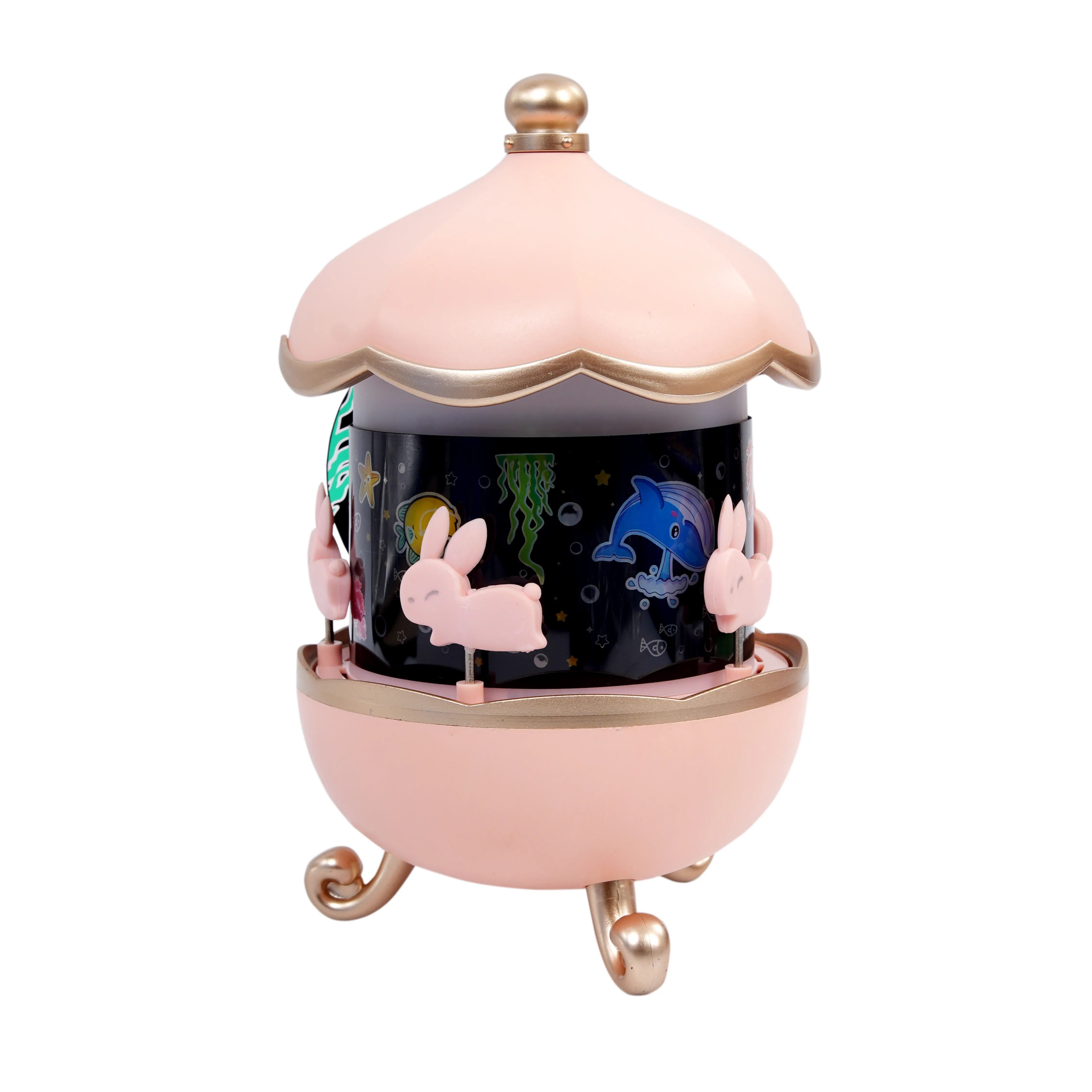 Carousel Style Decorative Music Box with Rotating Inner Design - Image 1