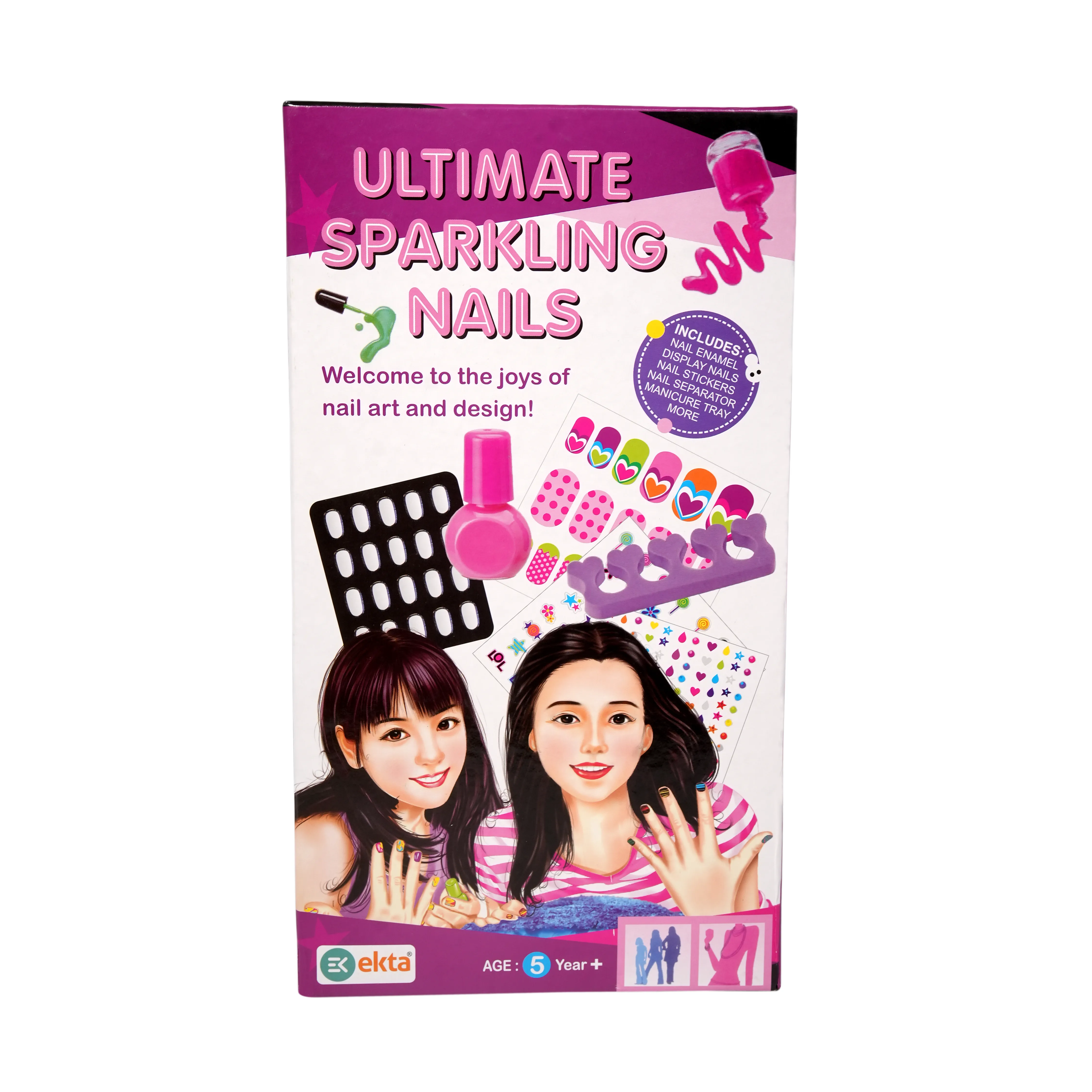 Ultimate Sparkling Nails DIY Nail Art & Design Kit for Kids - Image 1