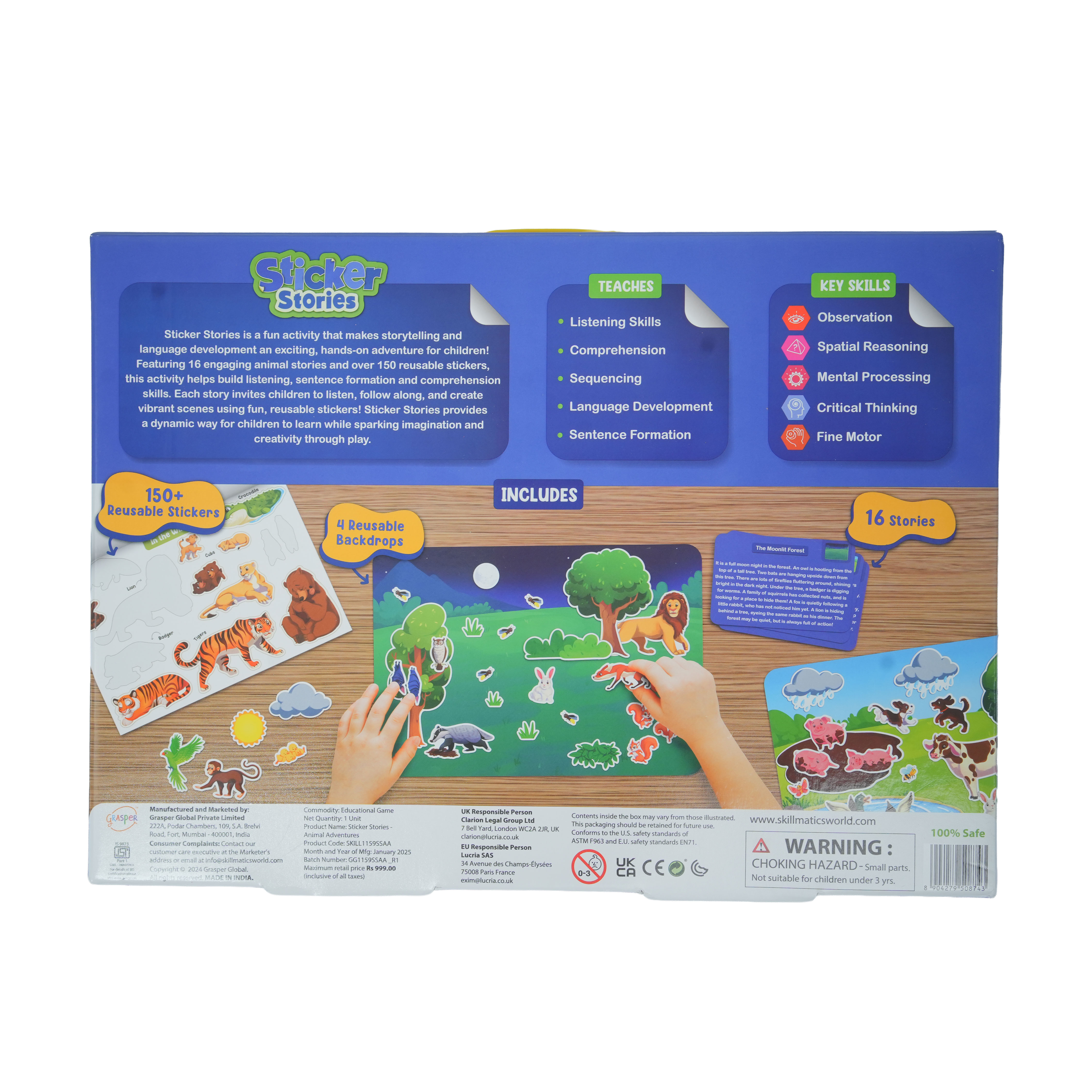 Skillmatics Sticker Stories � Reusable Animal Adventure Kit (150+ Stickers) - Image 2