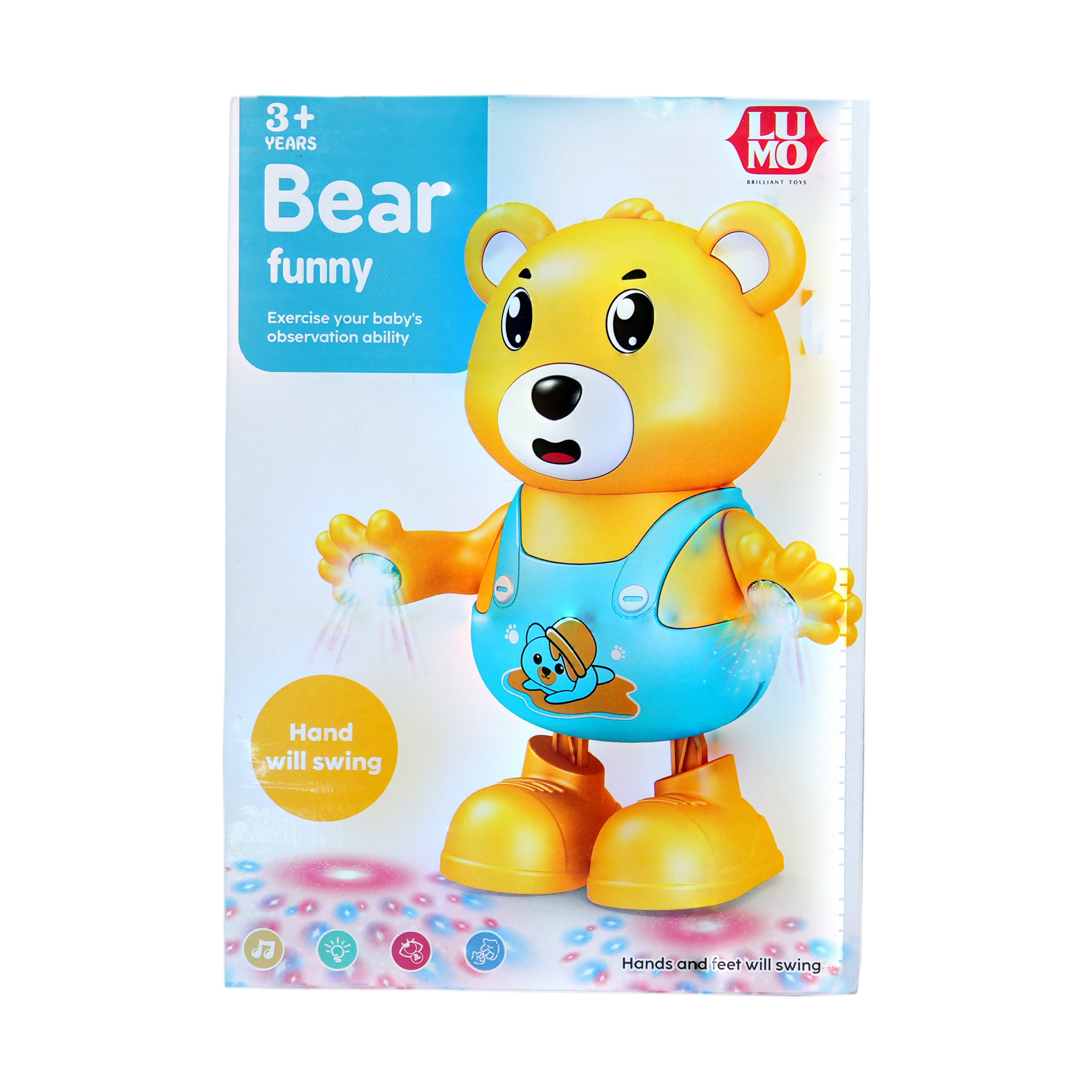 Lumo Dancing Bear Toy with Lights & Music � Swinging Hands and Feet, Fun Musical Toy for Kids - Image 2