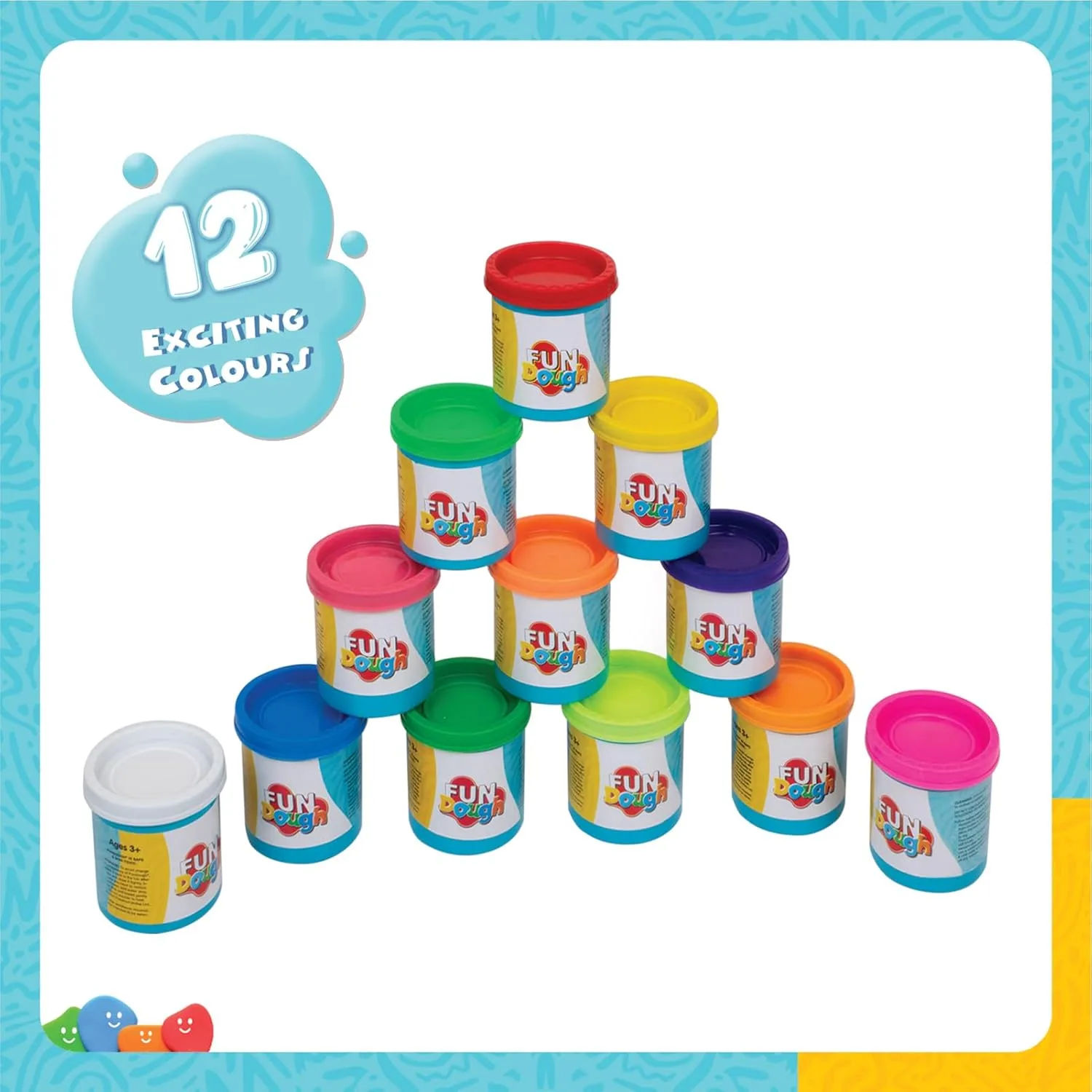 Fundough Box of Colours � 12 Bright Dough Tubs for Kids | Non-Toxic & Creative Play - Image 3