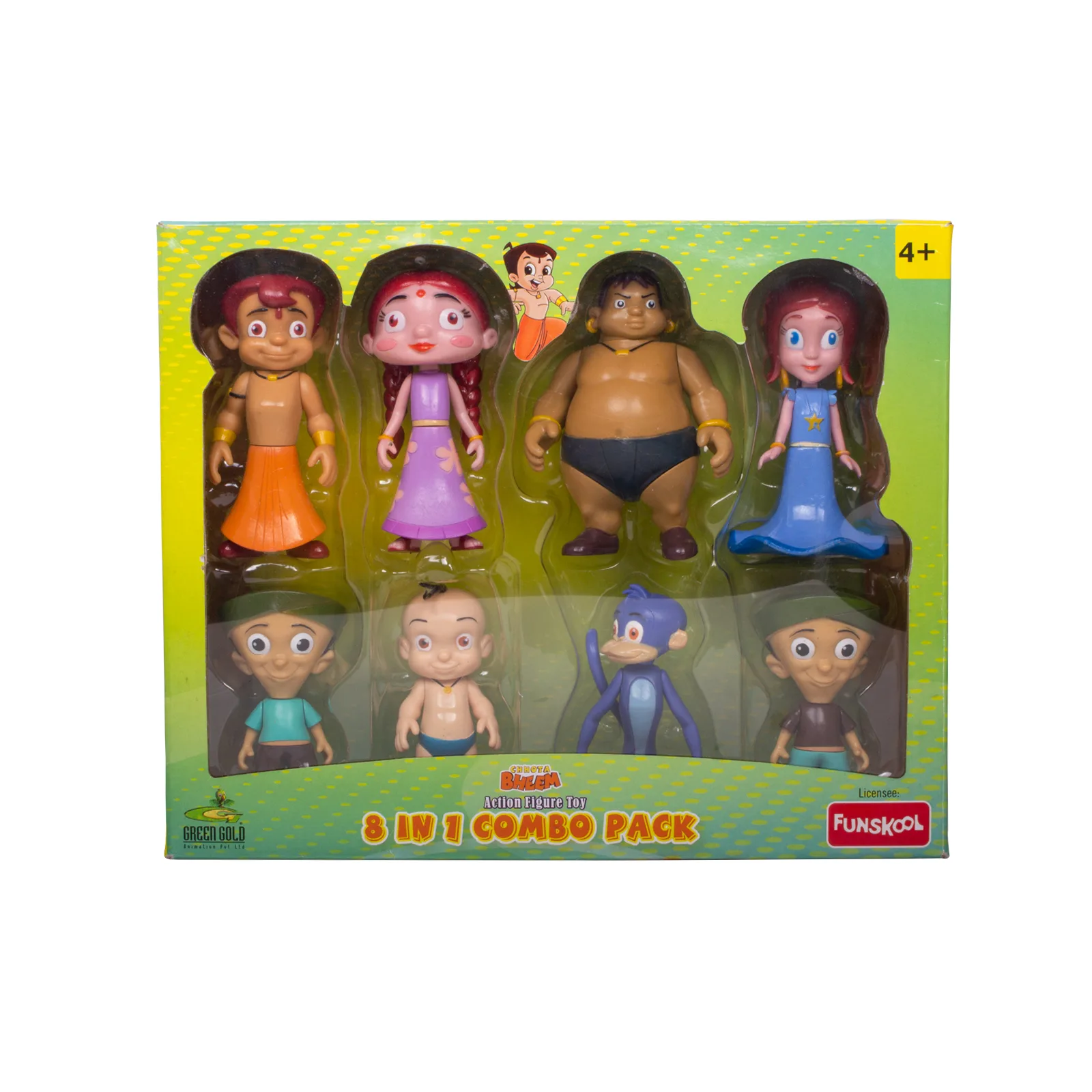 CHHOTA BHEEM 8 in 1 Action Figure Combo Pack � Complete Character Set for Kids | Funskool - Image 1