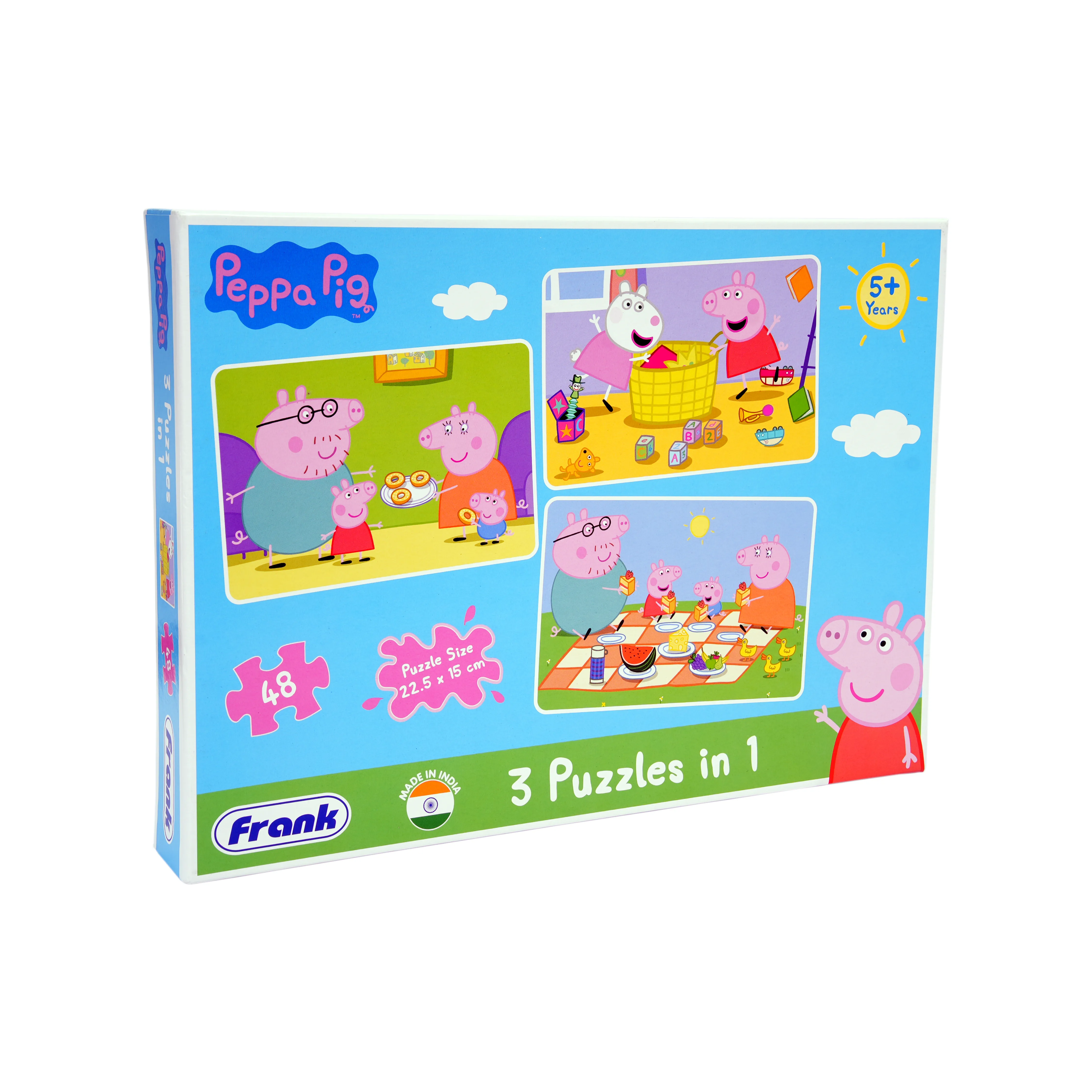Peppa Pig 3 Puzzles in 1 � 48 Pieces Jigsaw Puzzle Set for Kids - Image 2
