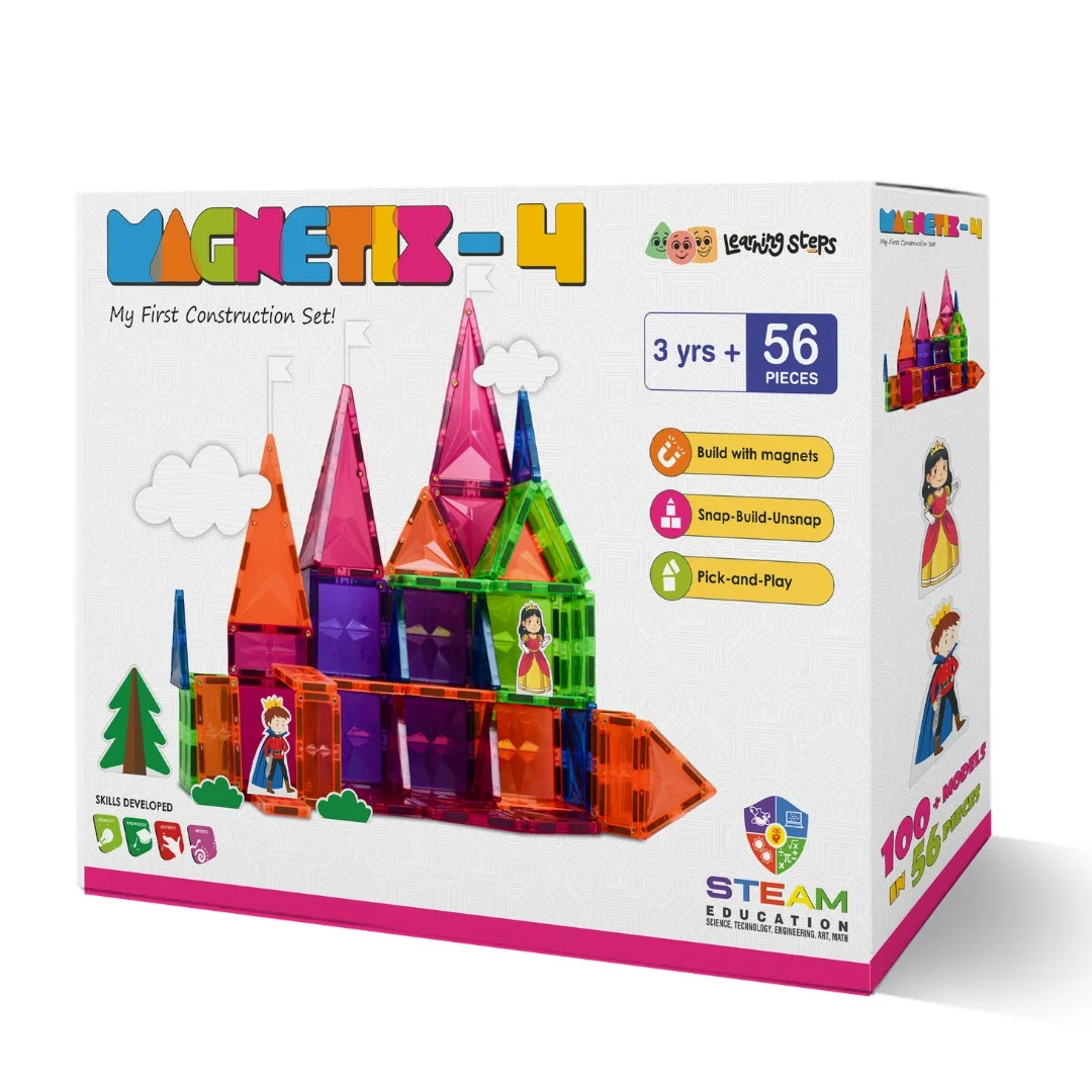 MAGNETIX - 4 | 3+ Years | Learning Steps Educational Toy | 56 Pieces - Image 3