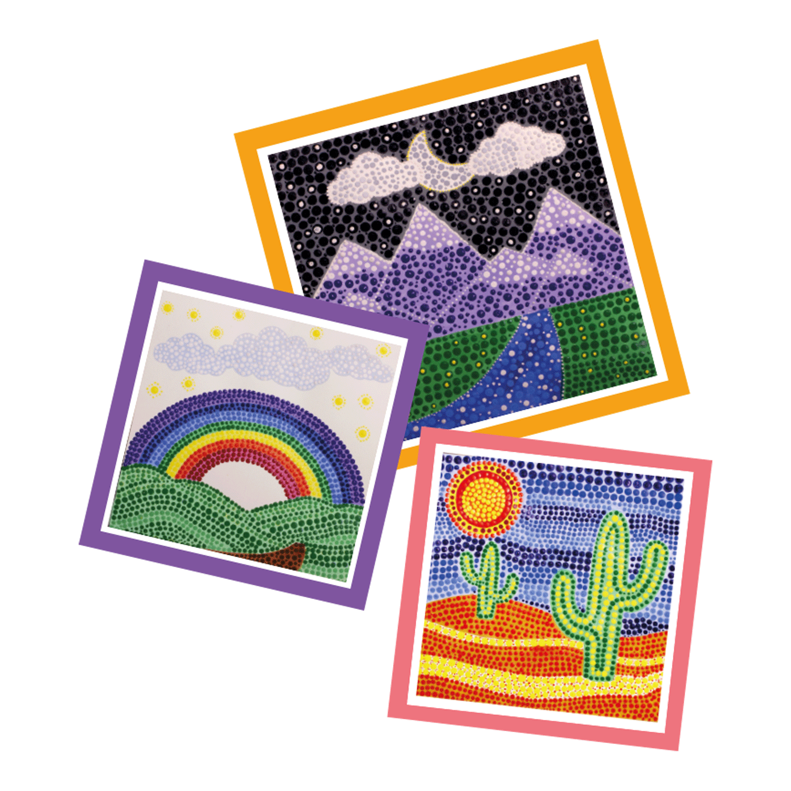 Funskool Handycrafts � Dot Painting Kit (Create 3 Beautiful Paintings with Dots) - Image 5