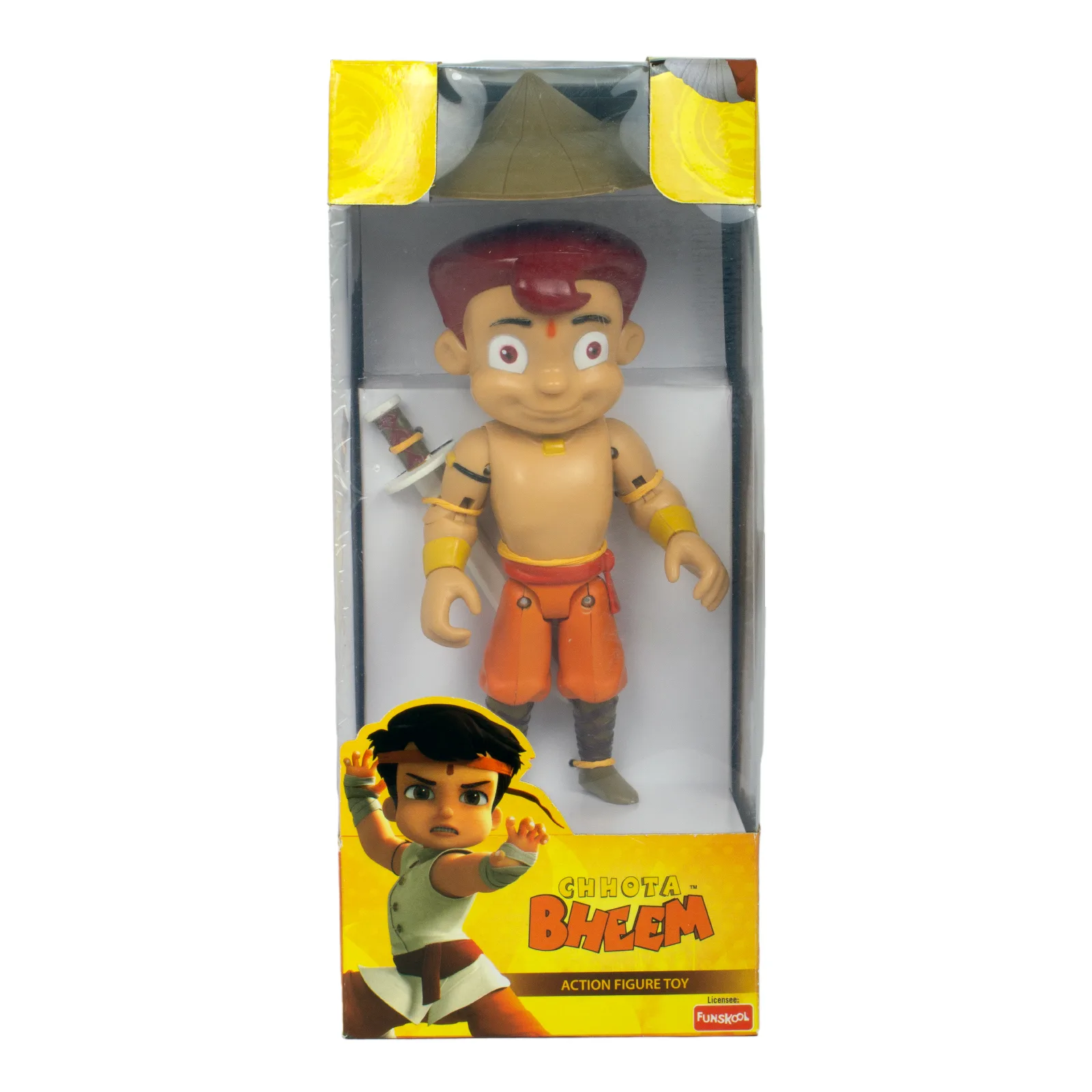CHHOTA BHEEM 7 Inch Action Figure Toy with Sword & Hat (Official Funskool Licensed) - Image 1