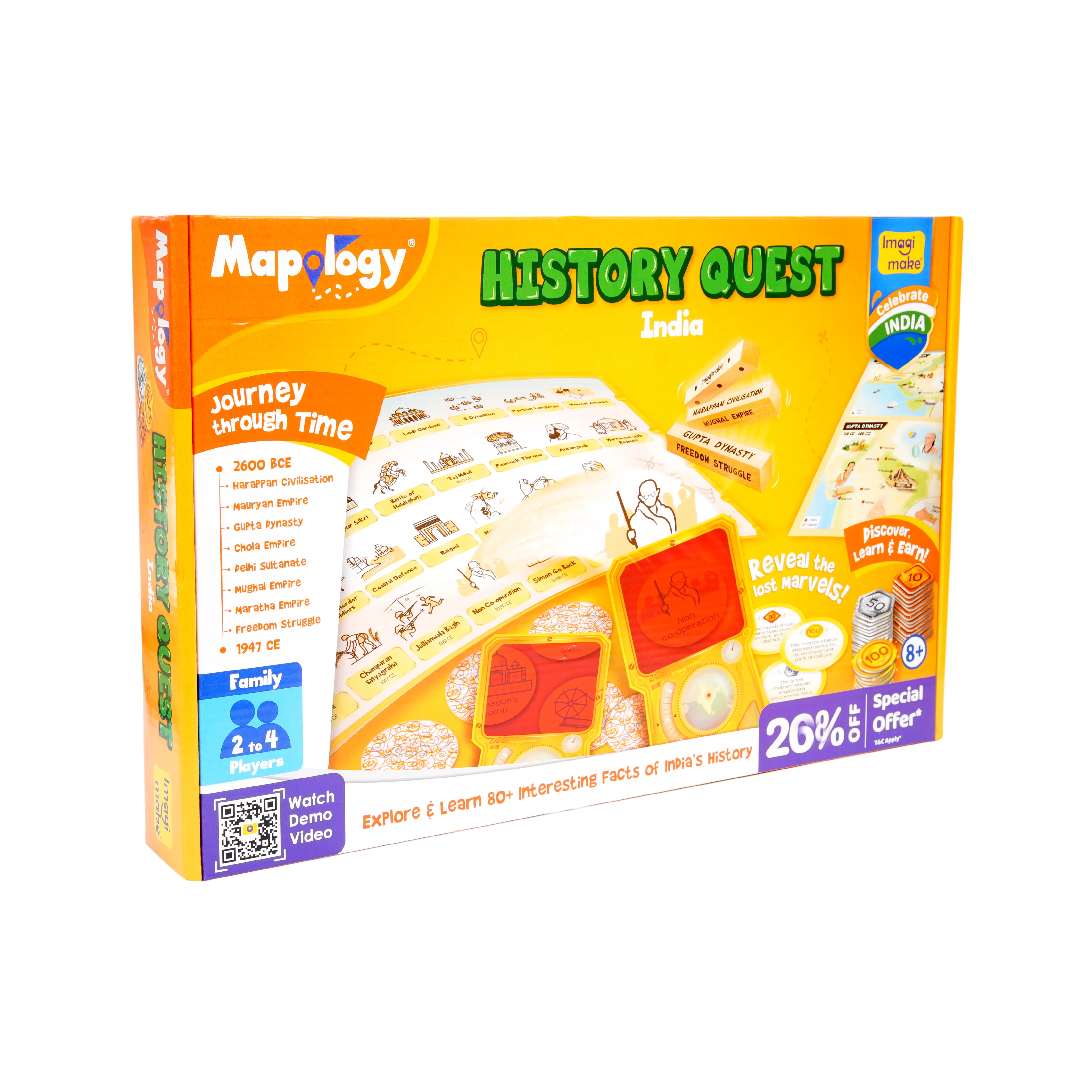 Mapology History Quest India � Educational History Board Game for Kids (8+ Years) - Image 2