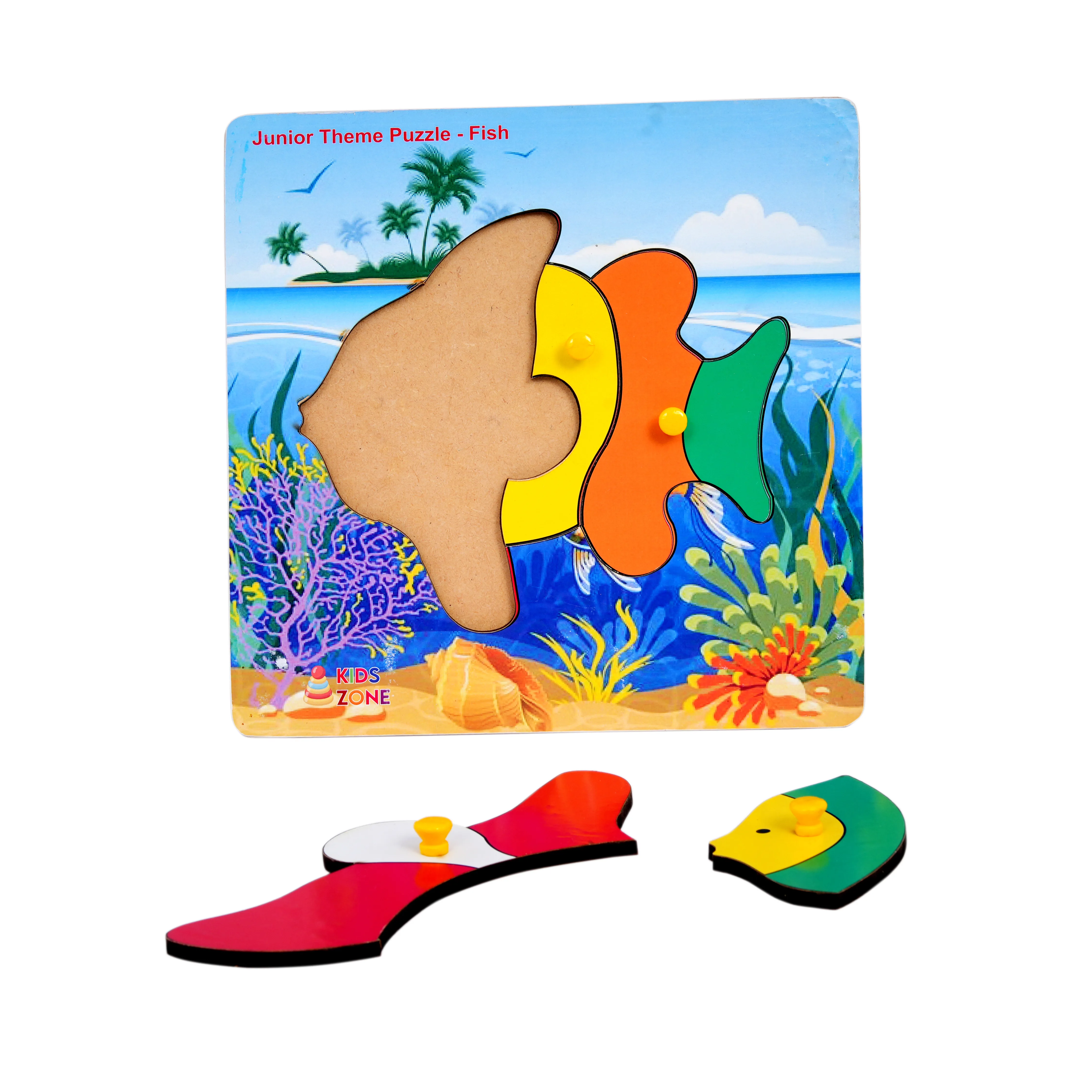 Wooden Junior Theme Fish Puzzle Board for Kids - Image 4