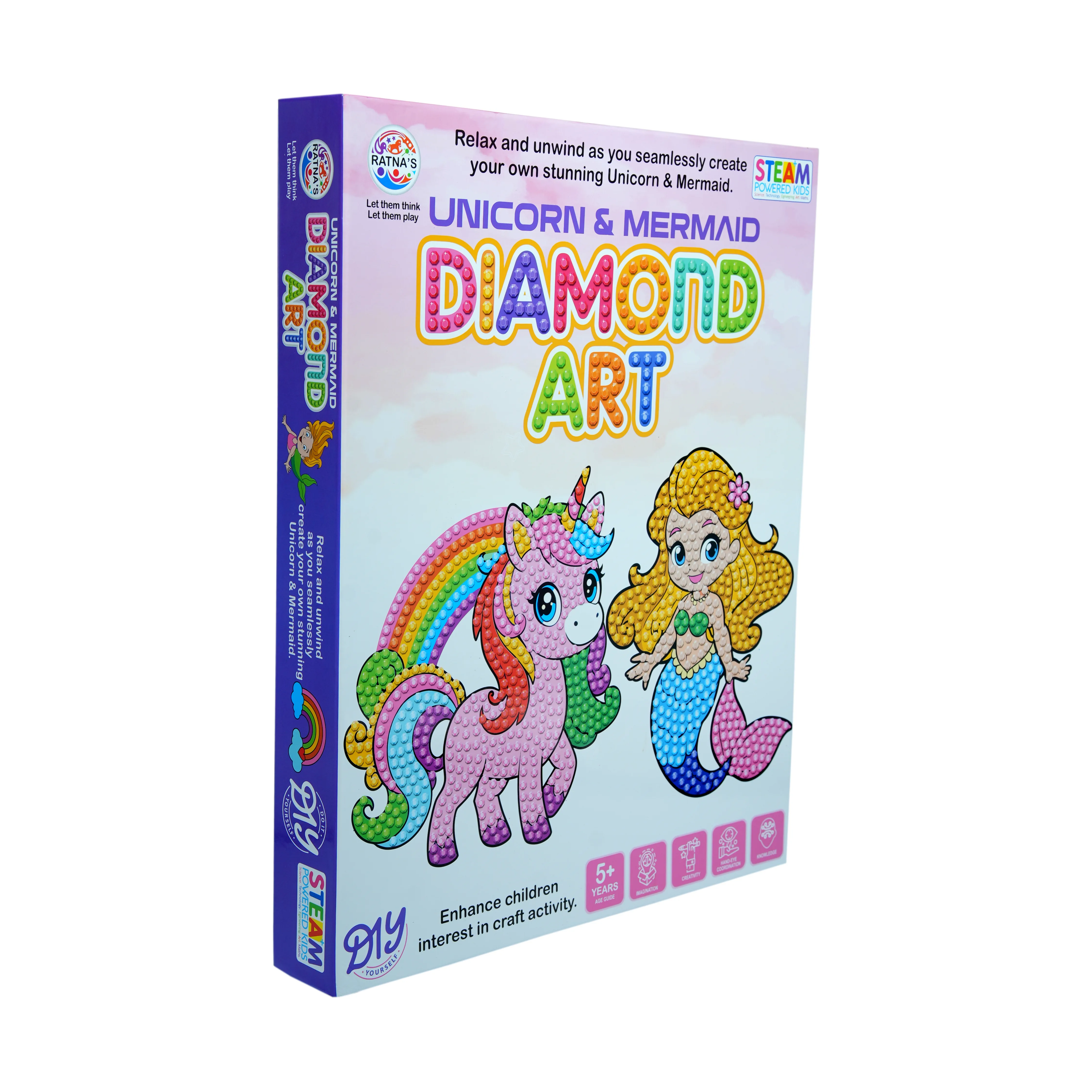 Unicorn & Mermaid Diamond Art Kit � DIY Craft Set for Kids (5+ Years) - Image 3
