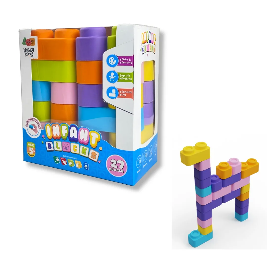 INFANT BLOCKS - SET 3 | 5+ Months | Learning Steps Educational Toy | 27 Pieces