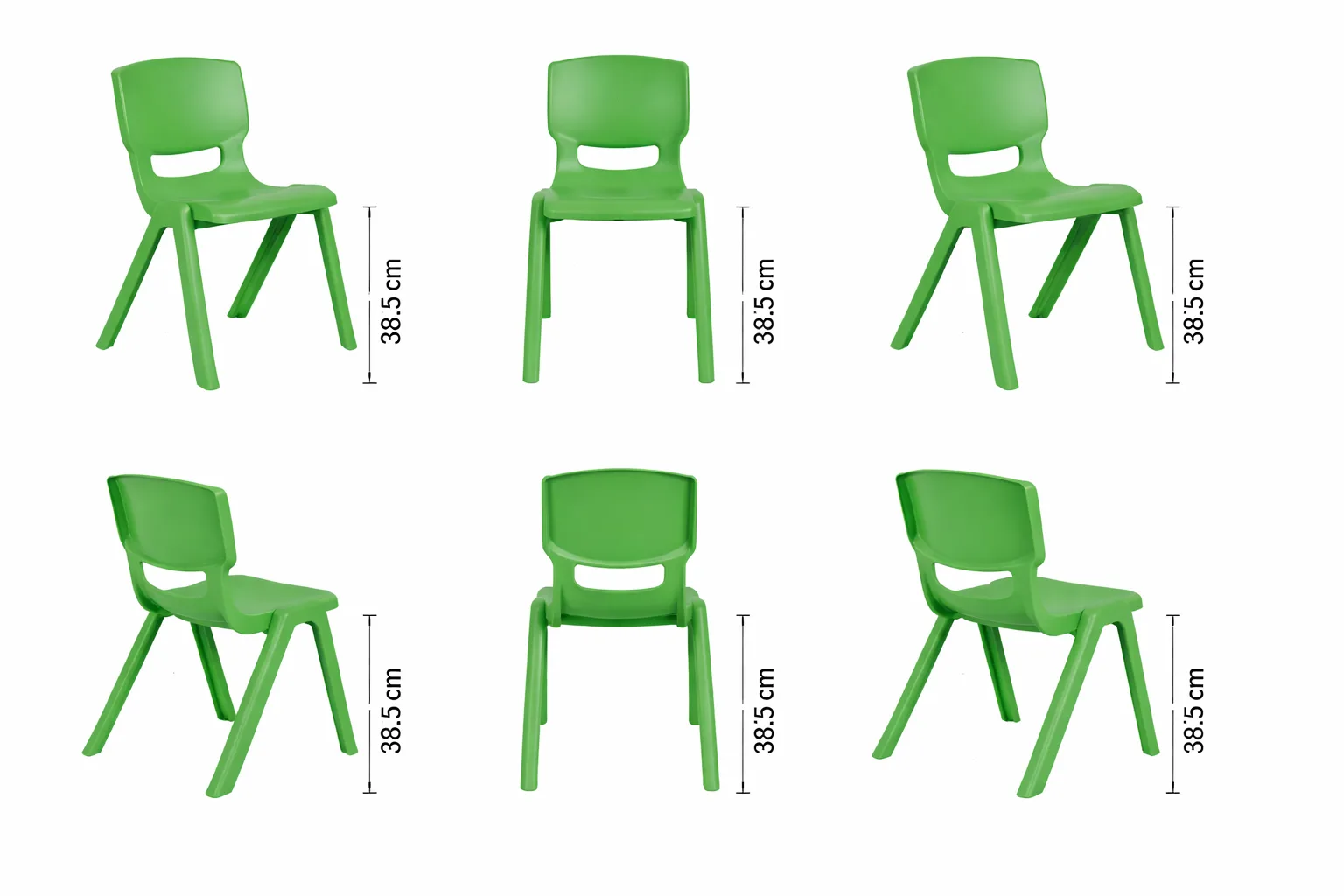 Kids Plastic Chair � Green | Lightweight & Durable Children Chair (38.5 cm) - Image 2