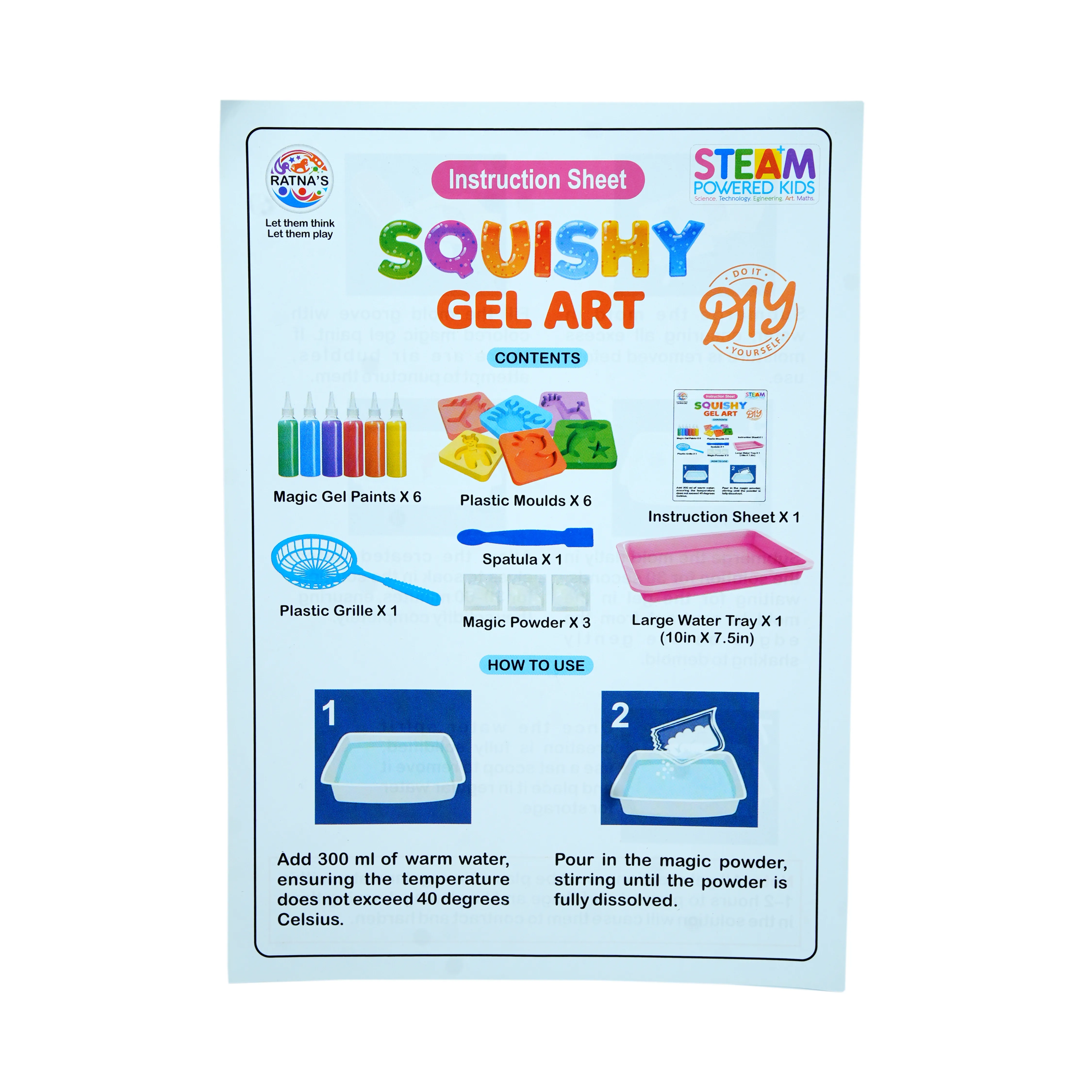 Squishy Gel Art DIY Kit for Kids | Magic Gel Craft | Ratna�s | LazyTurtel - Image 4