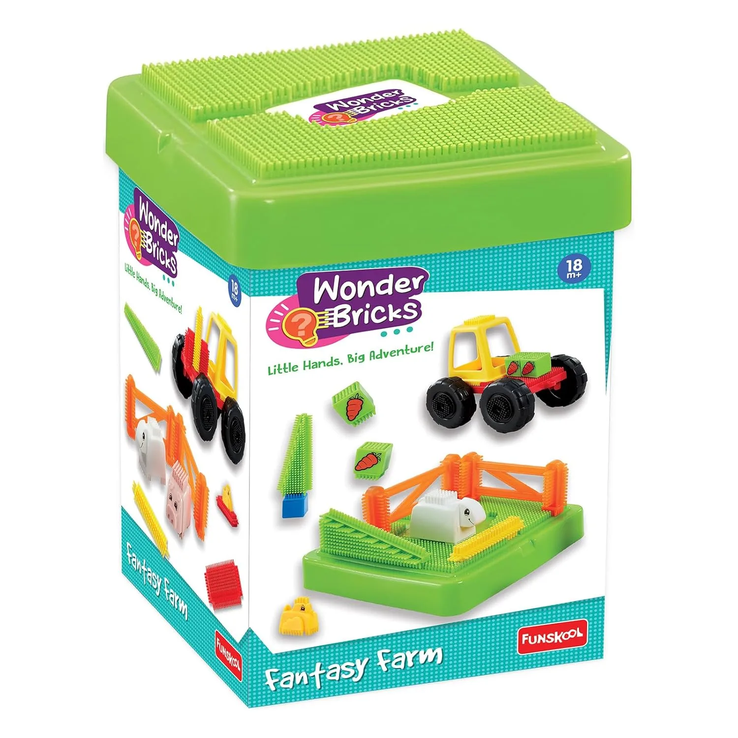 Funskool Wonder Bricks Fantasy Farm Set | Soft Construction Toy for Toddlers | 18+ Months - Image 4