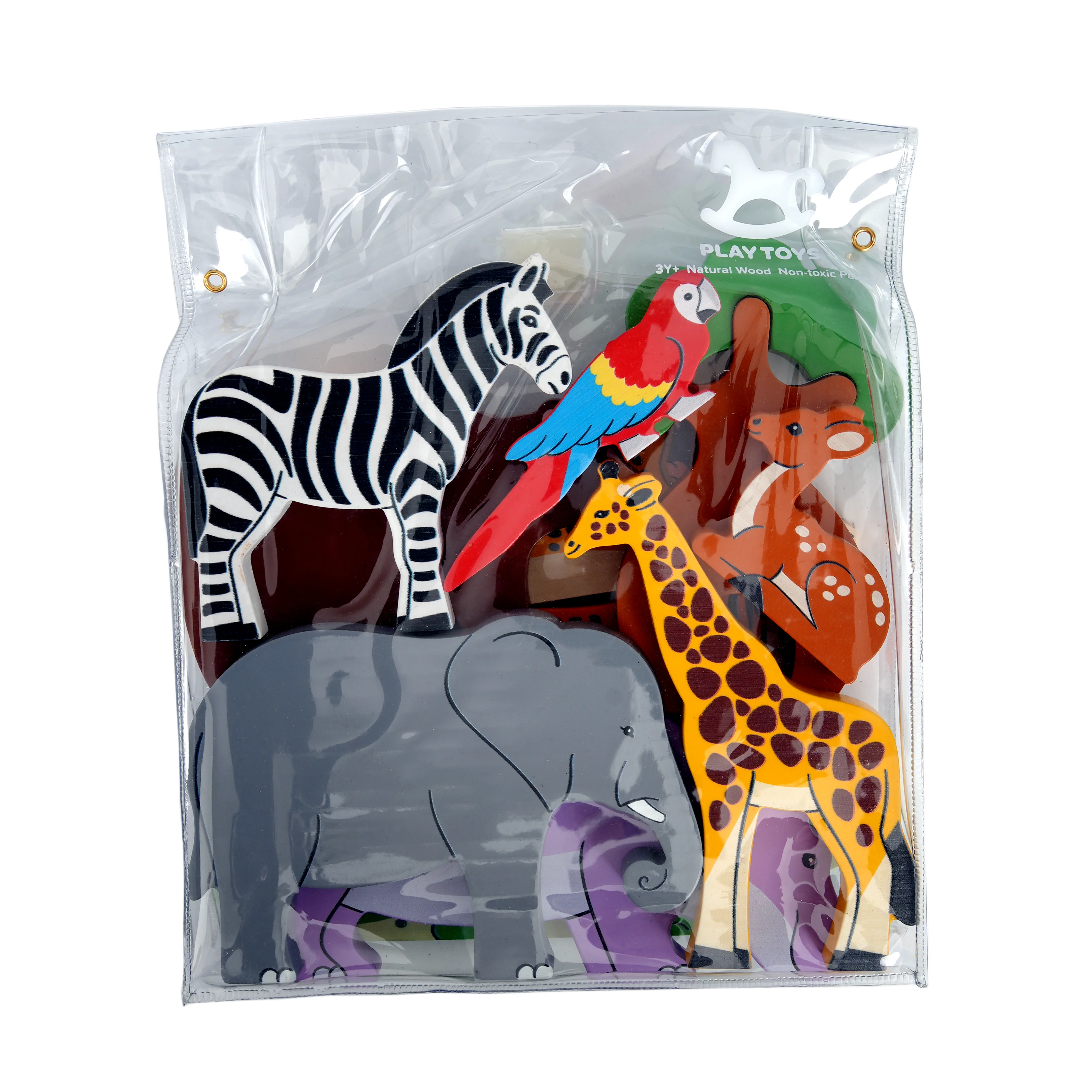 Kids Logic King Identification Tray � Wild Animals Wooden Puzzle Board - Image 2