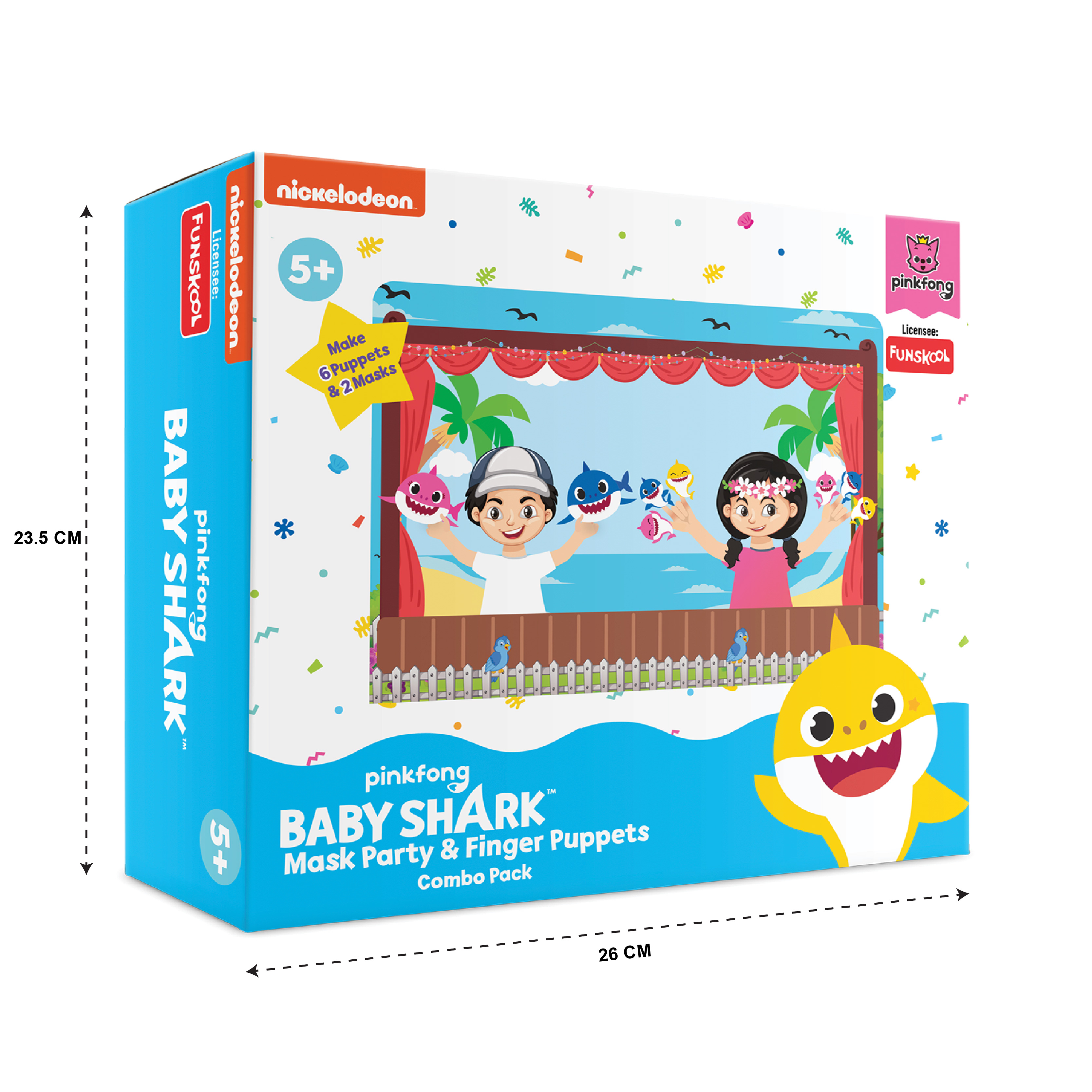 Nickelodeon Pinkfong Baby Shark � Mask Party & Finger Puppets Combo Pack - Image 1