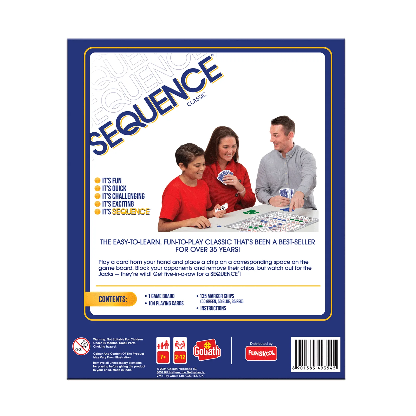 Sequence Classic Board Game � Fun Strategic Family Game for Kids & Adults | Buy Online - Image 3