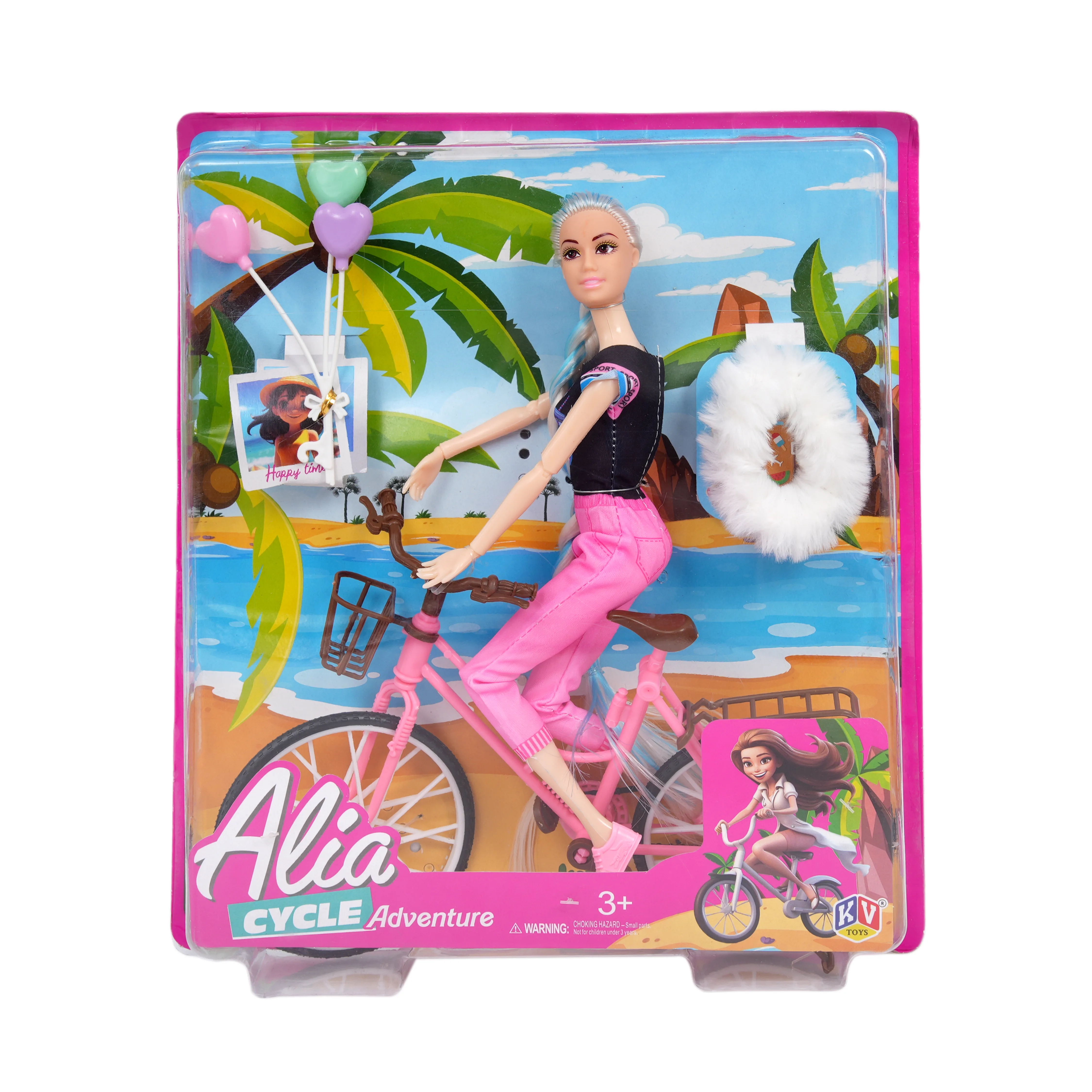 Alia Cycle Adventure Doll Playset with Bicycle & Accessories - Image 1