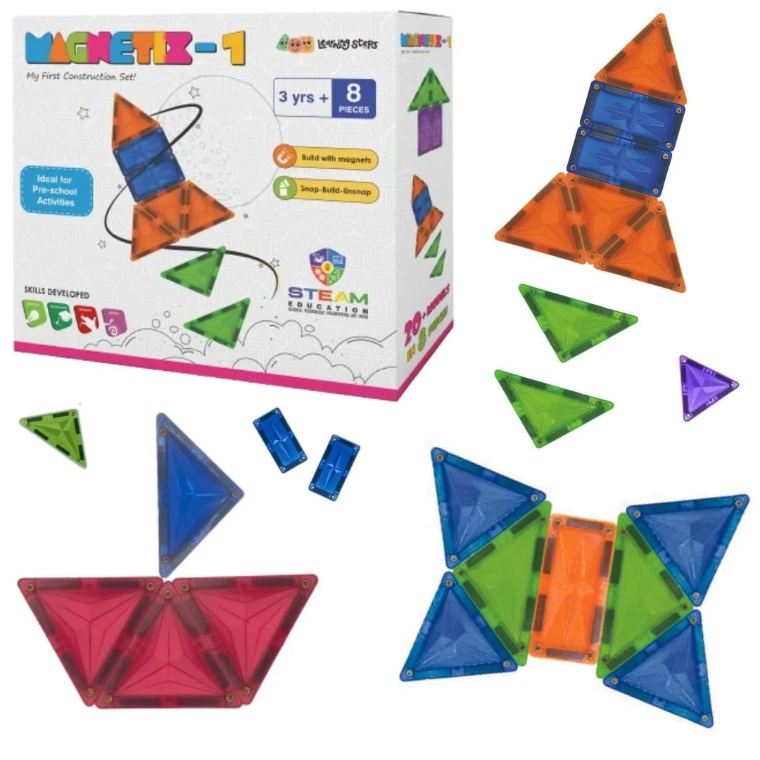 MAGNETIX - 1 | 3+ Years | Learning Steps Educational Toy | 8 Pieces - Image 1