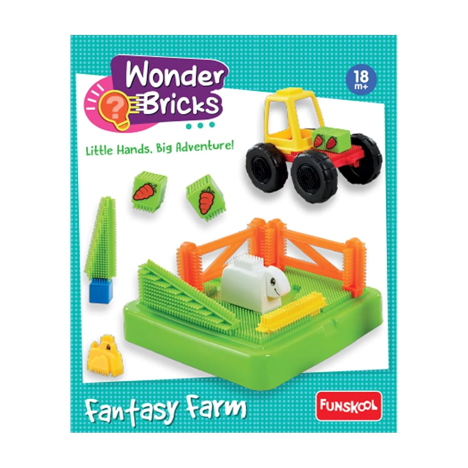 Funskool Wonder Bricks Fantasy Farm Set | Soft Construction Toy for Toddlers | 18+ Months - Image 3