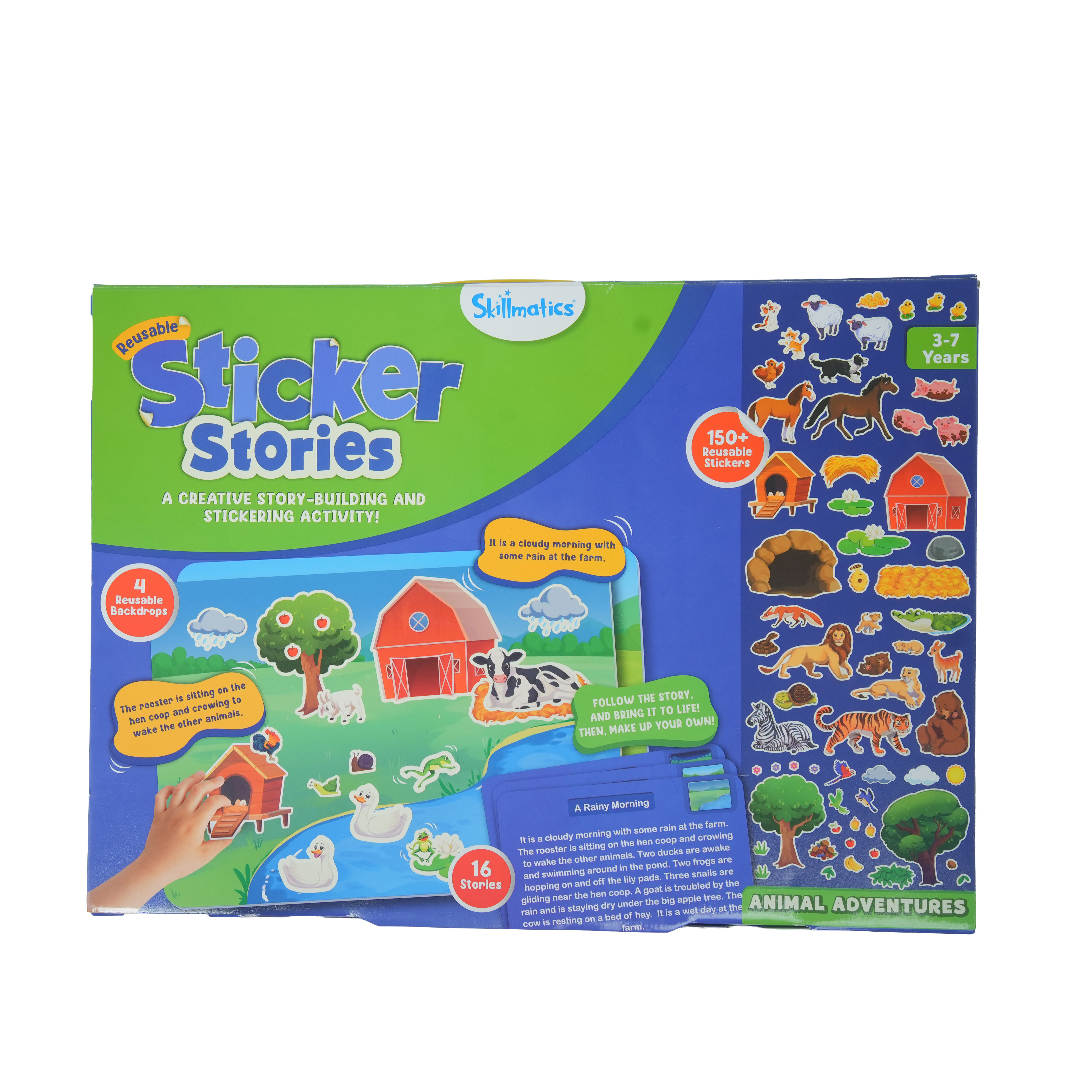Skillmatics Sticker Stories � Reusable Animal Adventure Kit (150+ Stickers) - Image 1