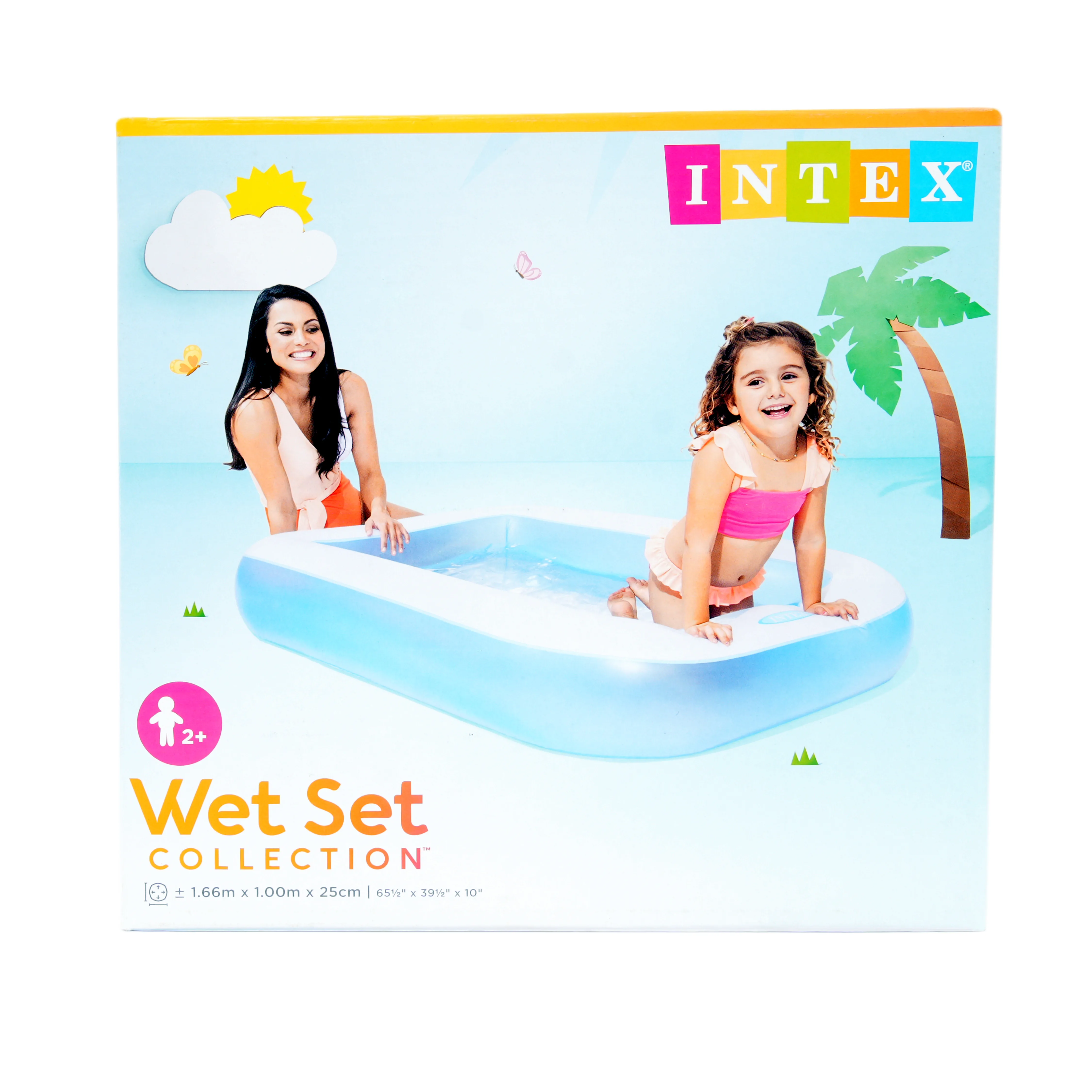 Intex Wet Set Collection Rectangular Inflatable Kids Pool