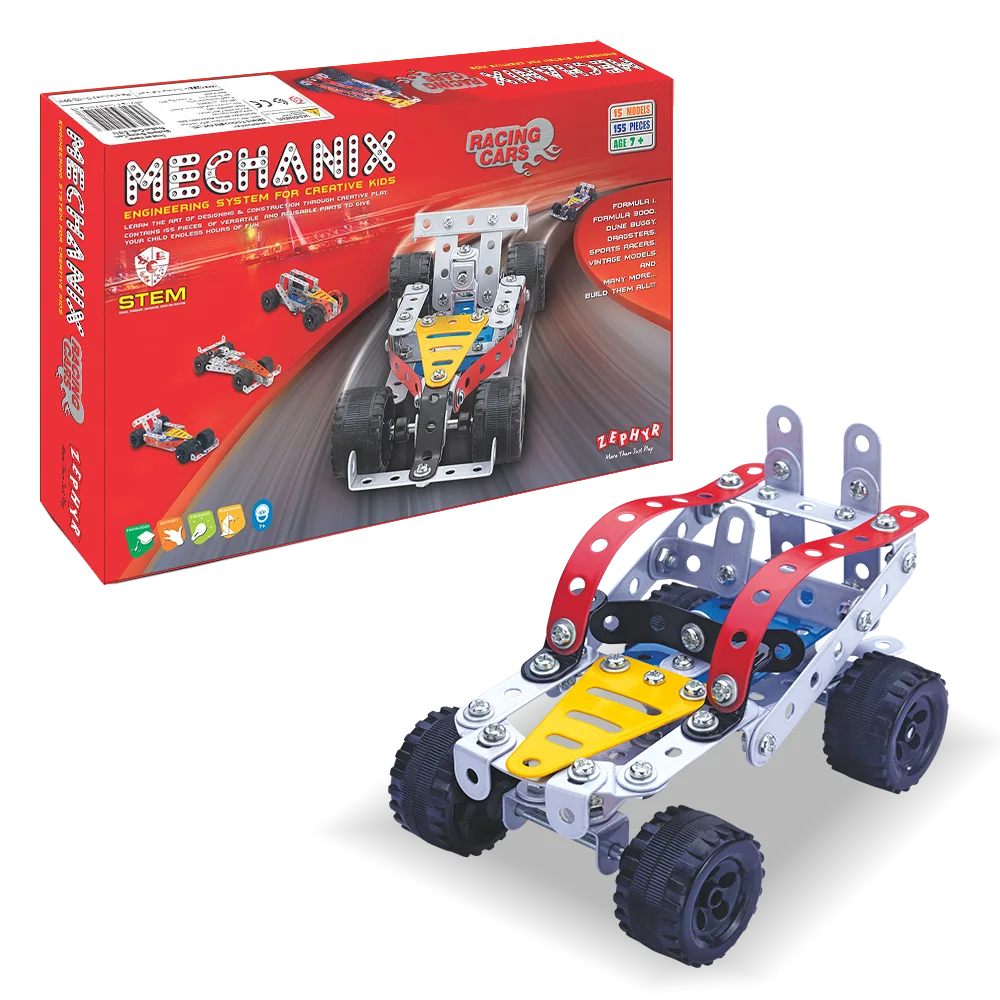 MECHANIX - RACING CARS | 7+ Years | STEM DIY Building Kit | 155 Pieces | Build 15 Models - Image 1