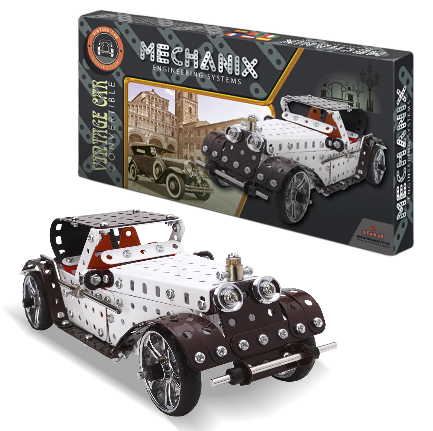 MECHANIX - VINTAGE CAR | 10+ Years | STEM DIY Building Kit | 353 Pieces | Build 1 Models - Image 1