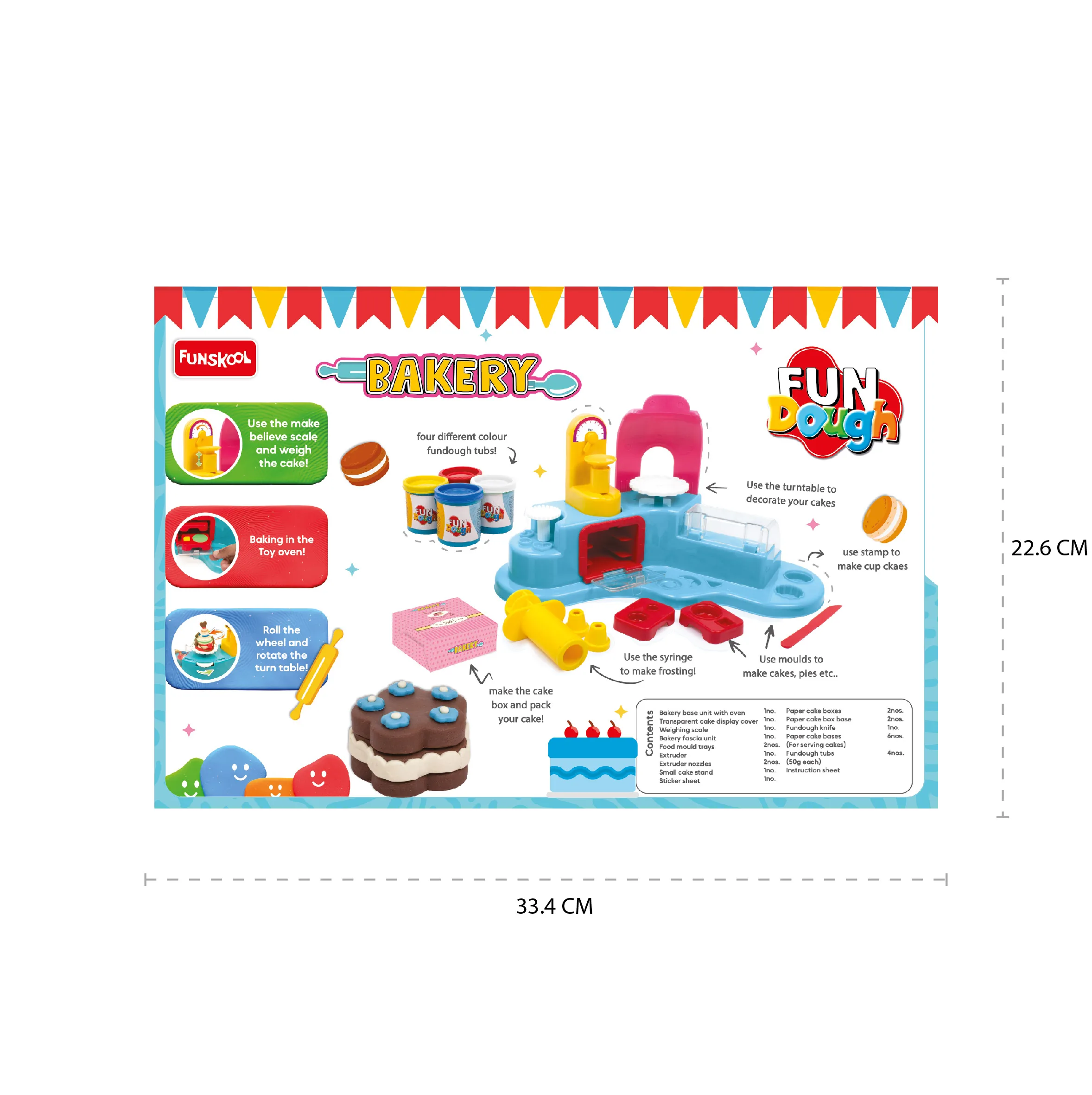 Fundough Bakery Playset � Creative Cake & Pastry Making Activity Kit (4 Dough Tubs, Moulds, Tools & Oven) - Image 2