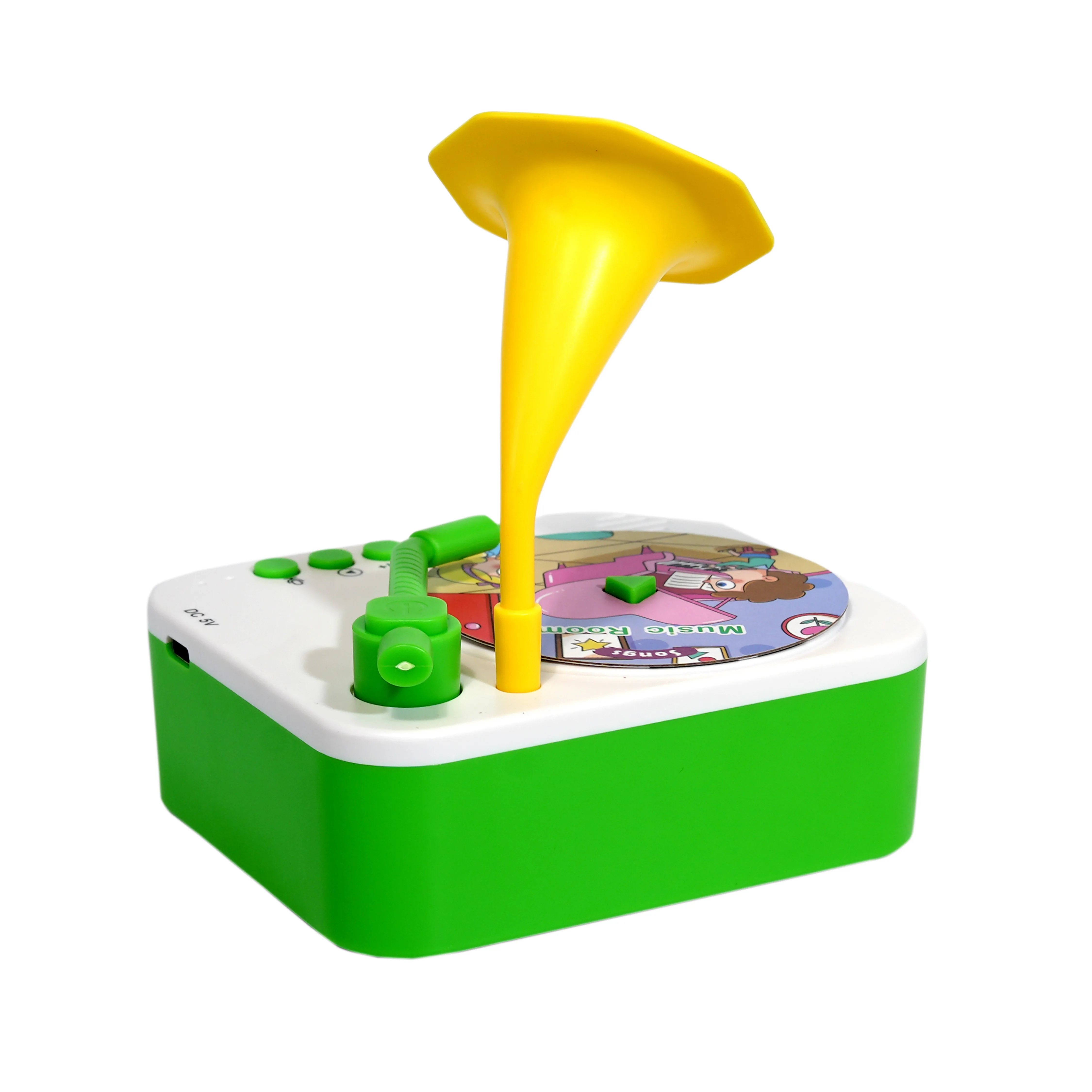 Kids Musical Gramophone Toy with Rotating Disc and Sound Buttons - Image 4