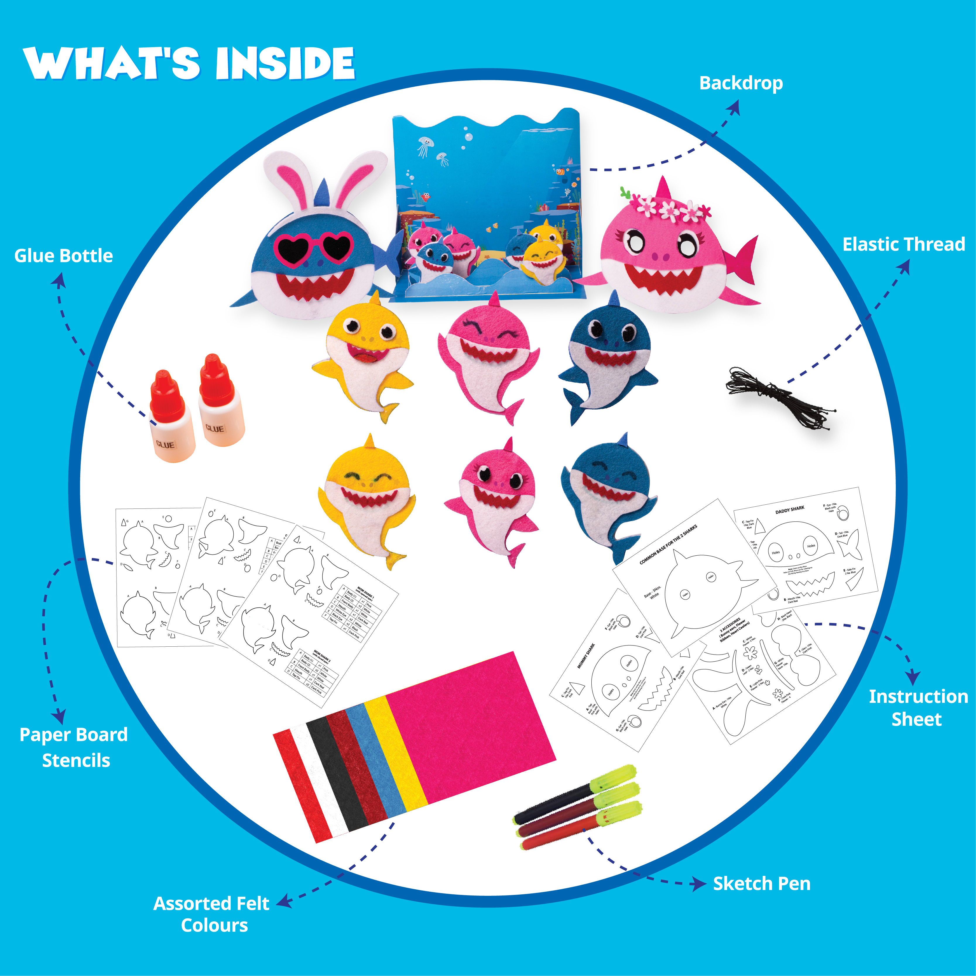 Nickelodeon Pinkfong Baby Shark � Mask Party & Finger Puppets Combo Pack - Image 4