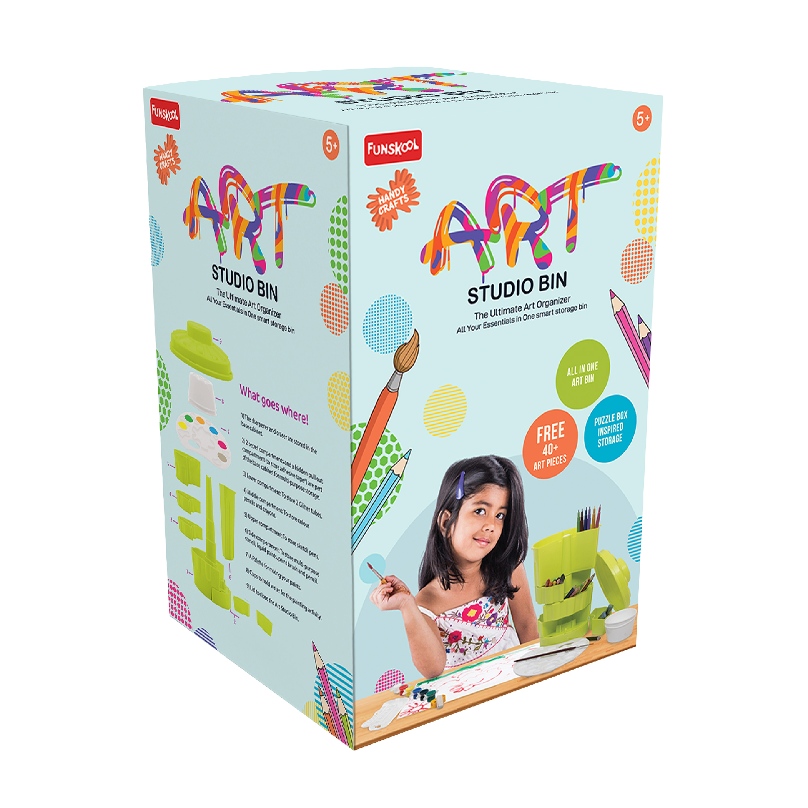Handycrafts � Art Studio Bin (40+ Art Pieces, All-in-One Art Organizer for Kids) - Image 2