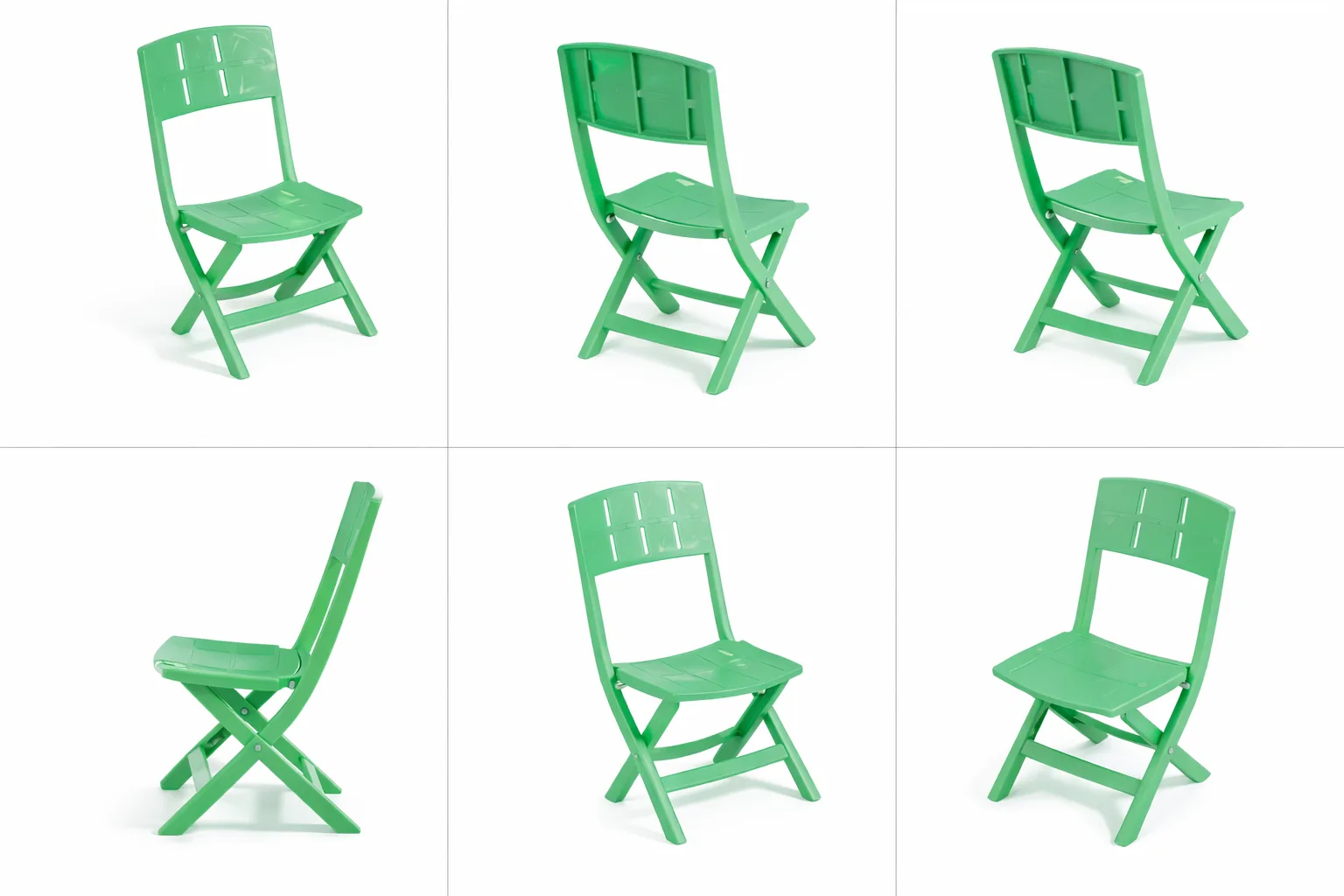 Plastic Flip Chair for Kids & Adults � Green (PSF-4117) - Image 2