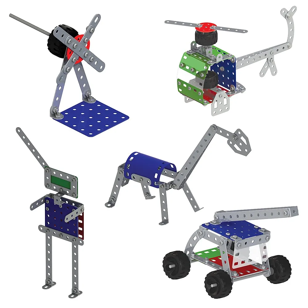 MECHANIX 1 STEM Engineering Kit | 128-Piece DIY Metal Construction Set | Build 10 Models | 8+ Years - Image 3