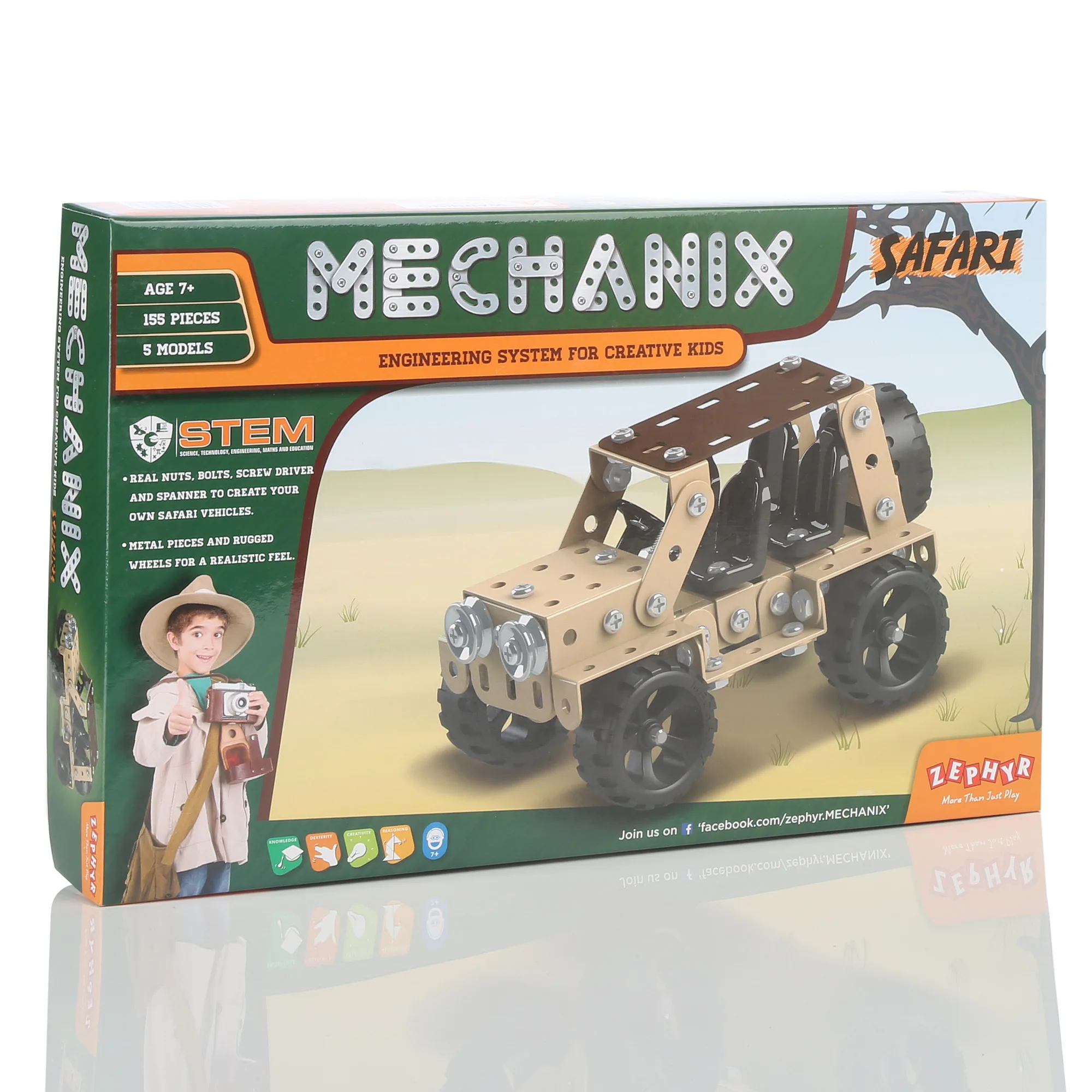 MECHANIX - SAFARI | 8+ Years | STEM DIY Building Kit | 115 Pieces | Build 5 Models - Image 1